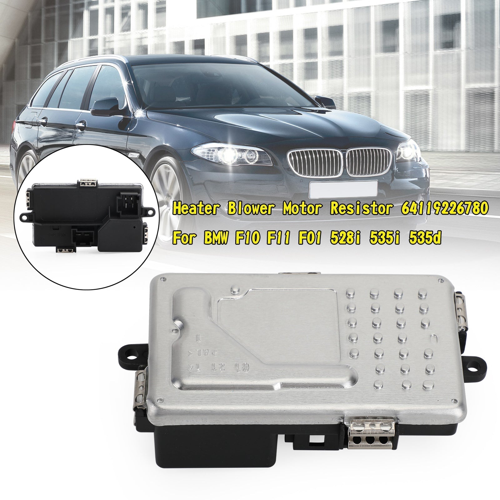2011-2016 BMW 528i Base Sedan 4-Door Heater Blower Motor Resistor 64119226780 Generic