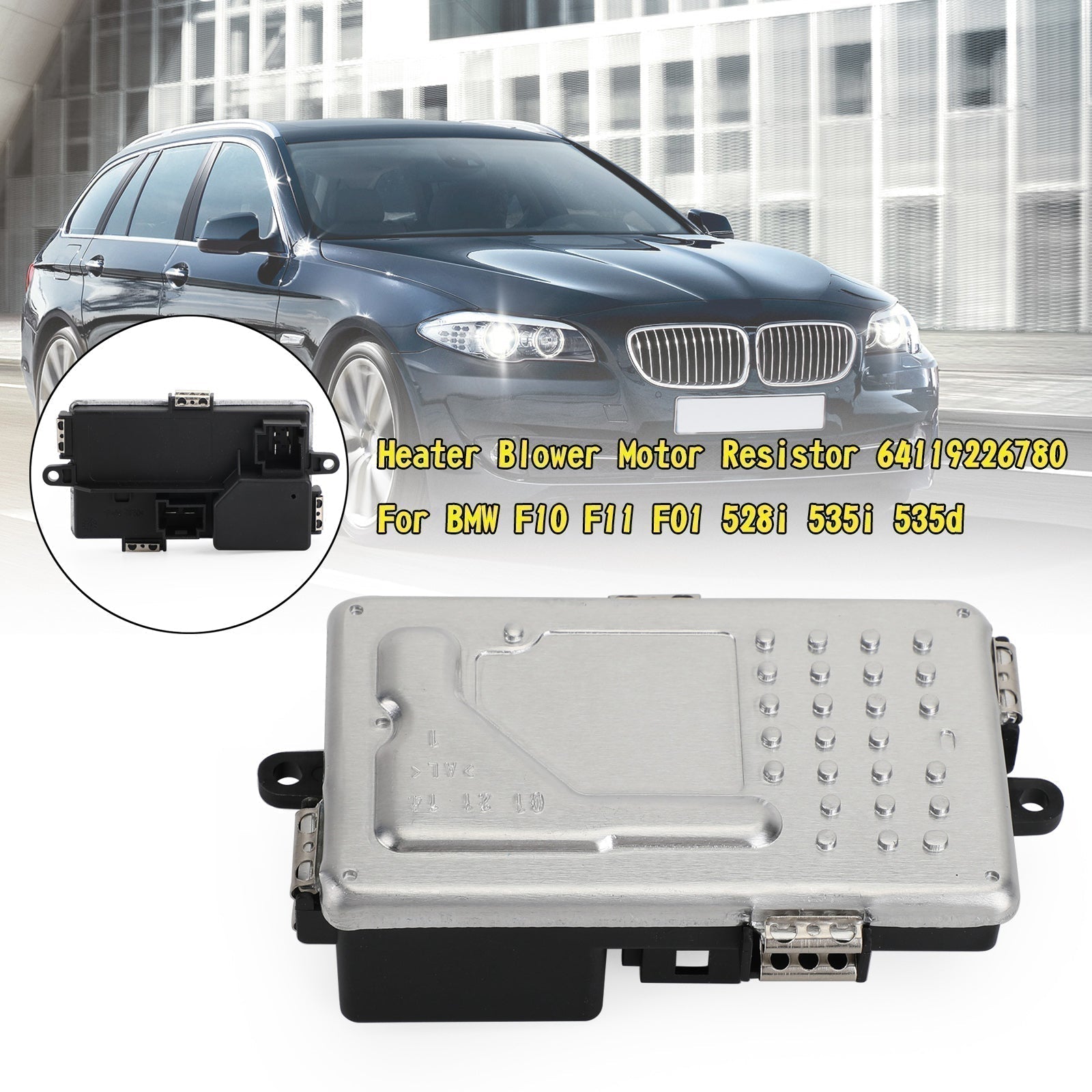 2011-2016 BMW 550i Base Sedan 4-Door Heater Blower Motor Resistor 64119226780 Generic