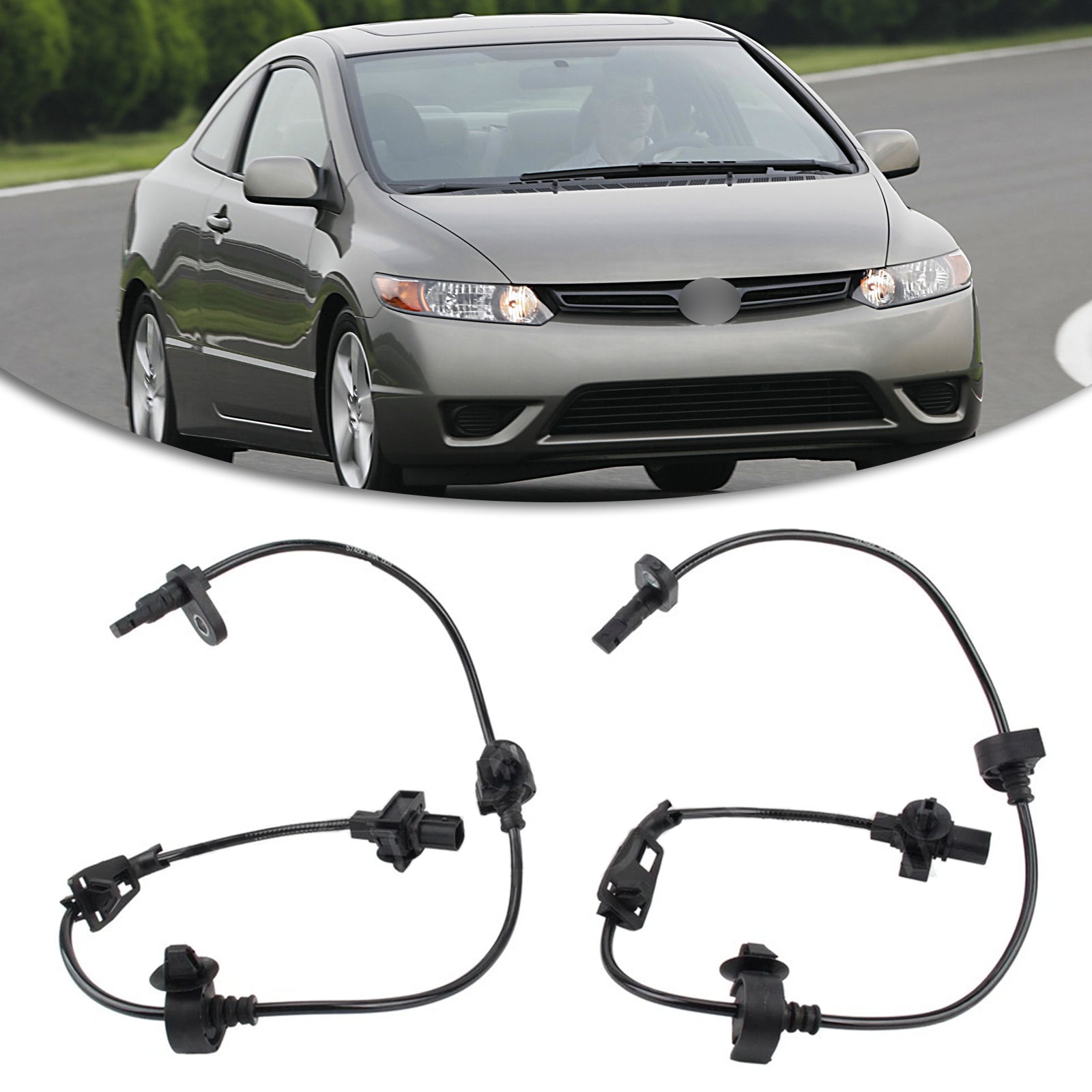 Front 2 ABS Wheel Speed Sensor For Honda Civic LX DX DX-G 1.8L 2006-2011
