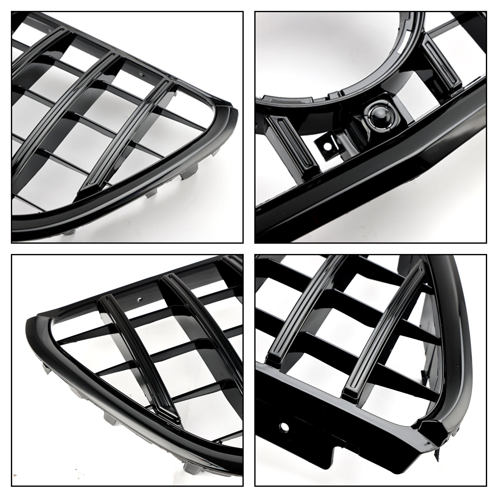 2015-2019 Vito W447 Mercedes GT Stlye Gloss Black Front Bumper Grill Grille