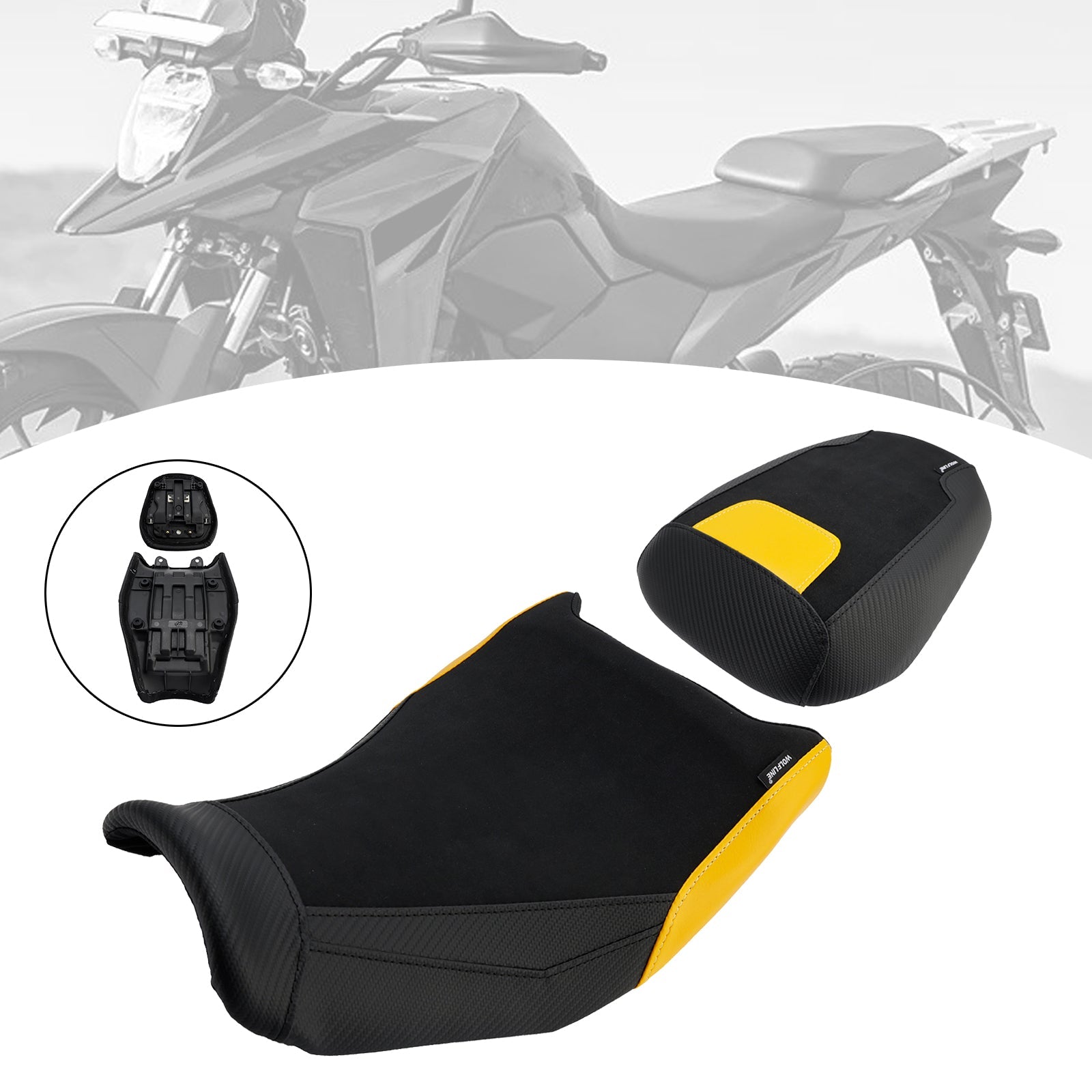 2024-2025 For Suzuki V-Strom250Sx Driver&Passenger Seat Lower Cushion Yellow