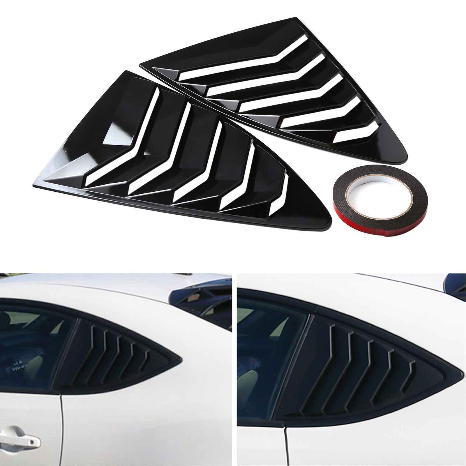 2013-2018 Scion FRS BRZ Toyota 86 GT86 Gloss Black Side Window Louver