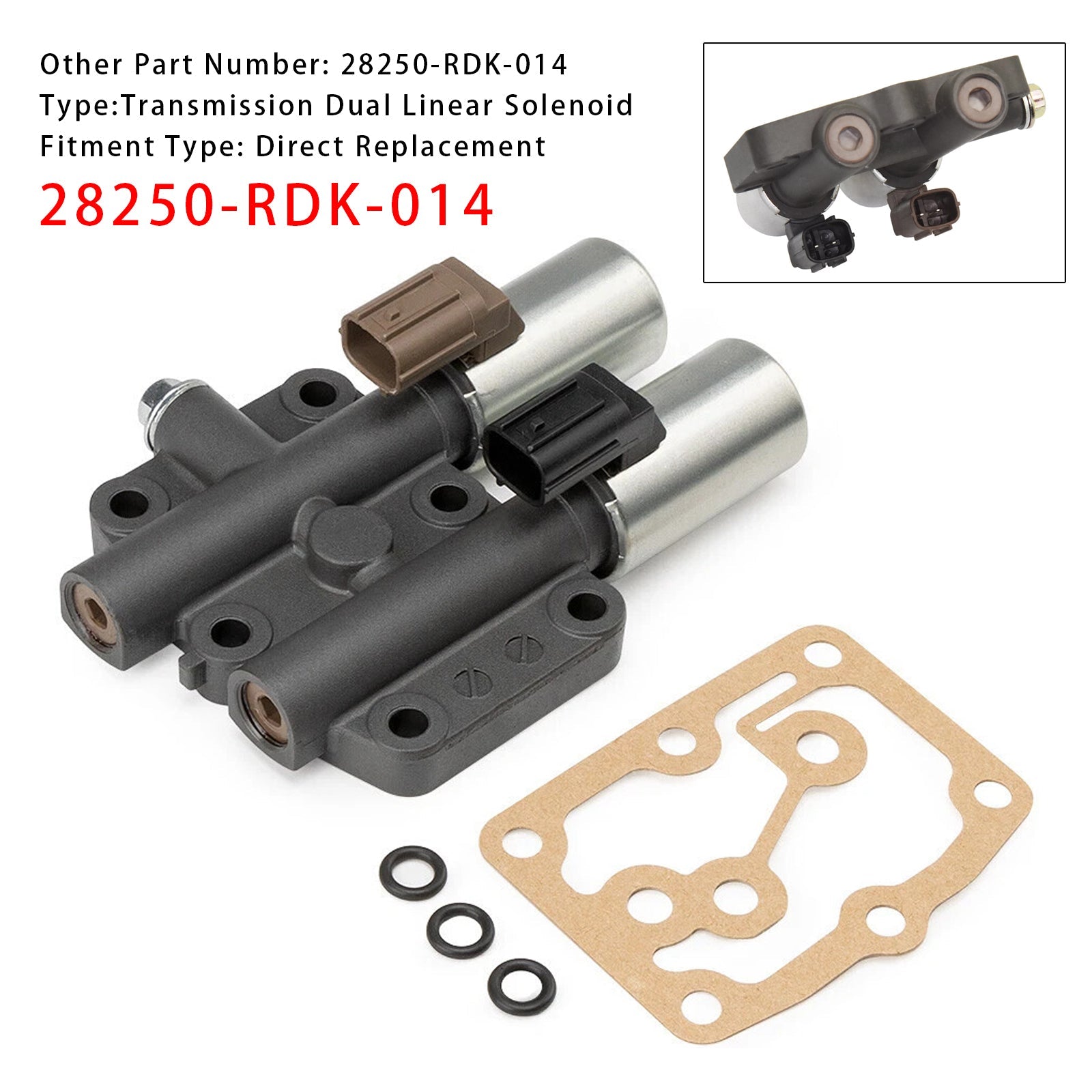 2006-2007 HONDA PILOT Transmission Dual Linear Solenoid 28250-RDK-014 014 28250RDK014