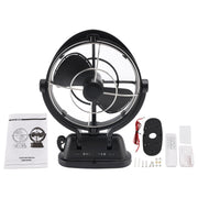 Auto-Sensing Low-Power 12V/24V Draw Fan Fit for Boats and RV Black