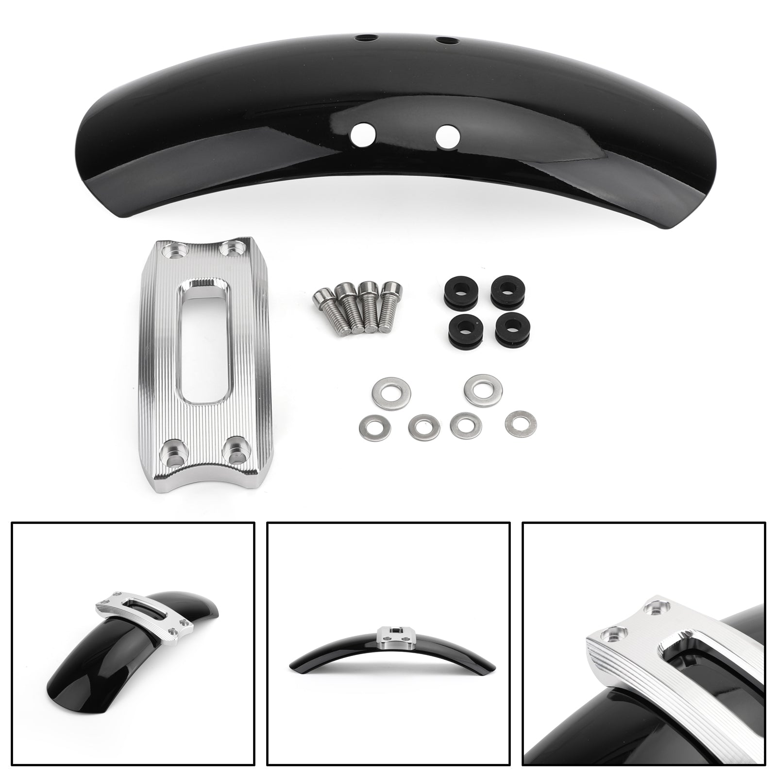 2016-2019 BMW R NINE T Scrambler Front Fender Mudguard Silver