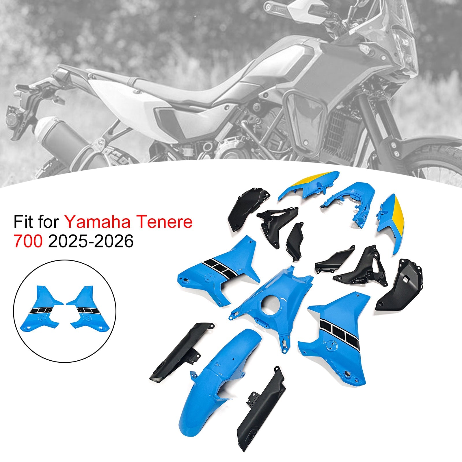 Injection Bodywork Fairing Kit for Yamaha Tenere 700 T700S 2025-2026