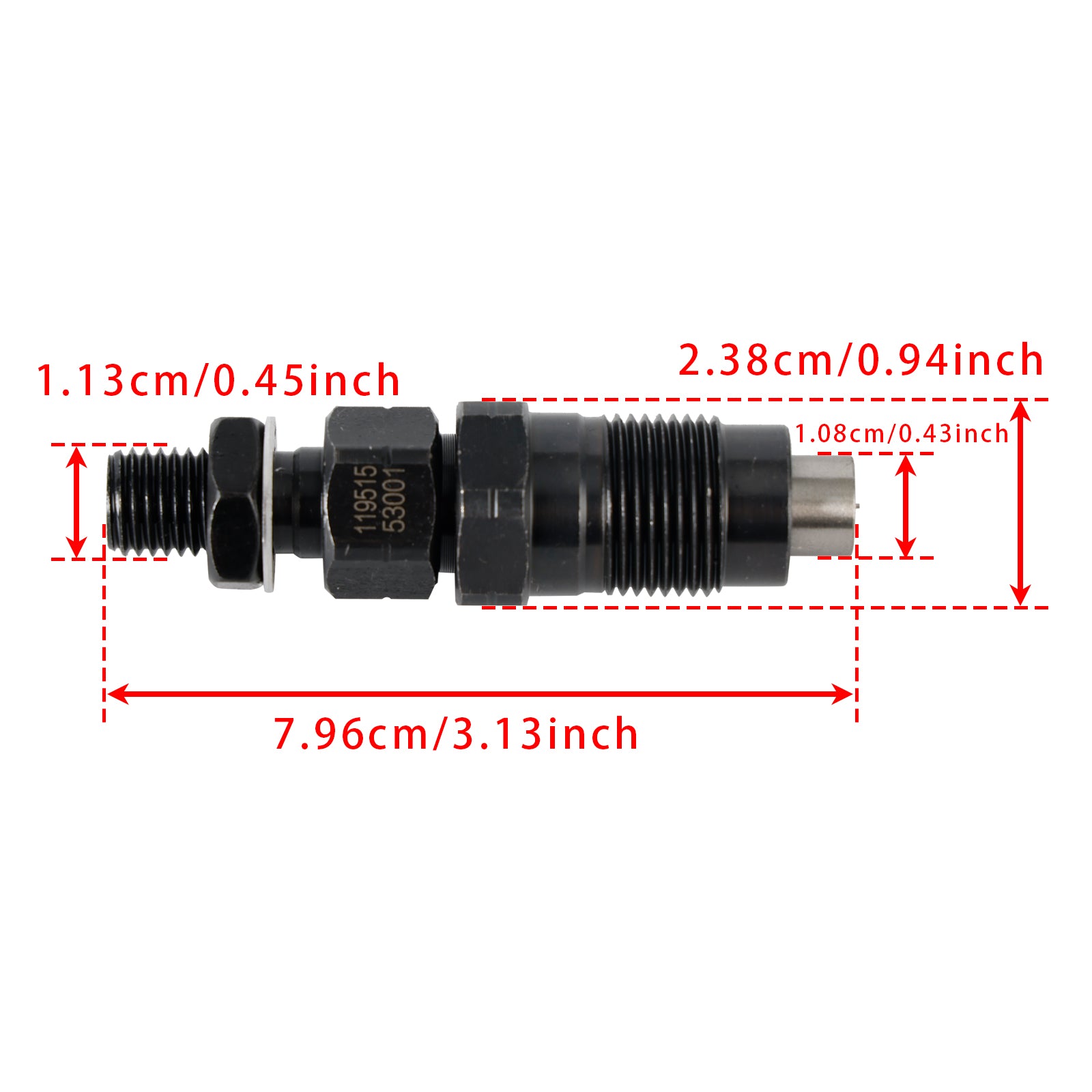 3Pcs Fuel Injector For Yanmar 3TNV70 3YM20 3YM30 2YM15 Engines 119515-53001