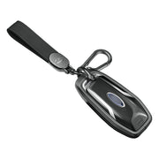 Aluminum Alloy TPU Black Car Key Case Cover With Buckle For Ford