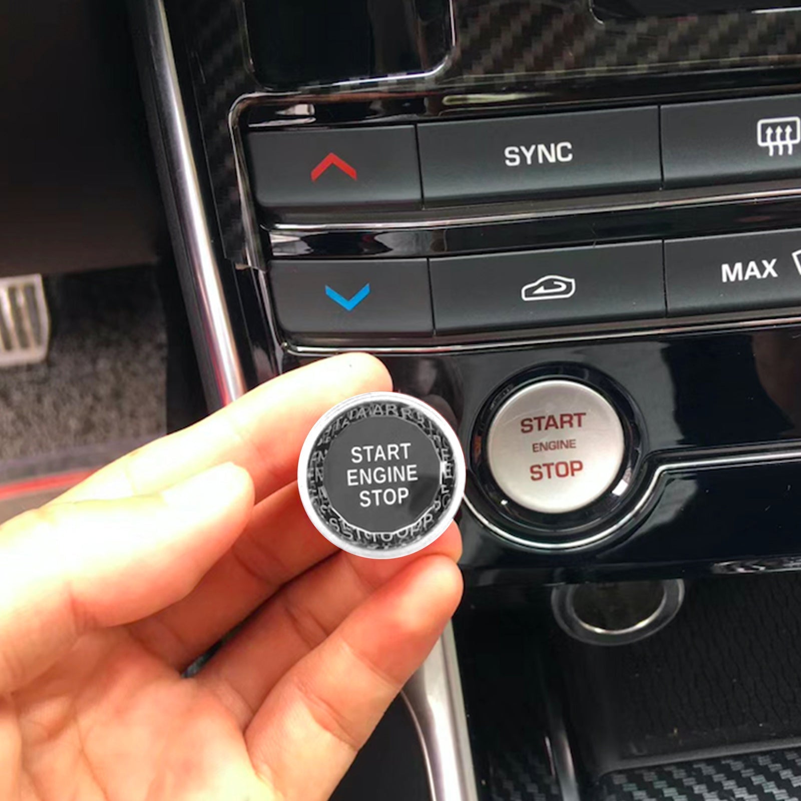 Engine Start Stop Push Button Knob Switch Decor Cover Fits For Jaguar XF XE F-Pace Generic