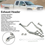 Stainless Steel Exhaust Manifold Headers fit Chevy GMC 2007-2014 4.8L 5.3L 6.0L
