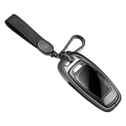 Aluminum Alloy TPU Black Car Key Case Cover With Buckle For Audi a6l a4l a3