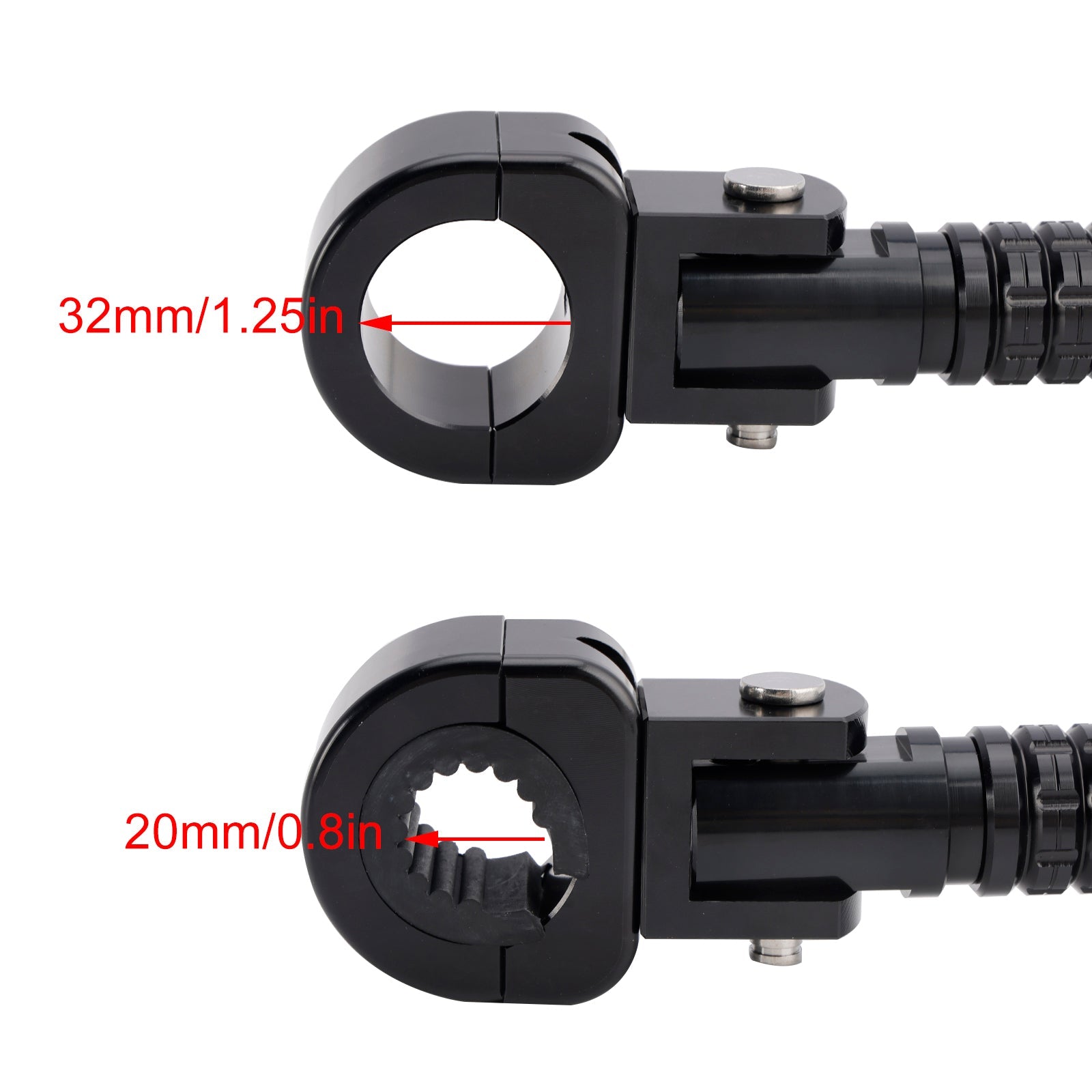 Universal Front Footrests Foot Pegs fit for motorcycle with 1.25" bars