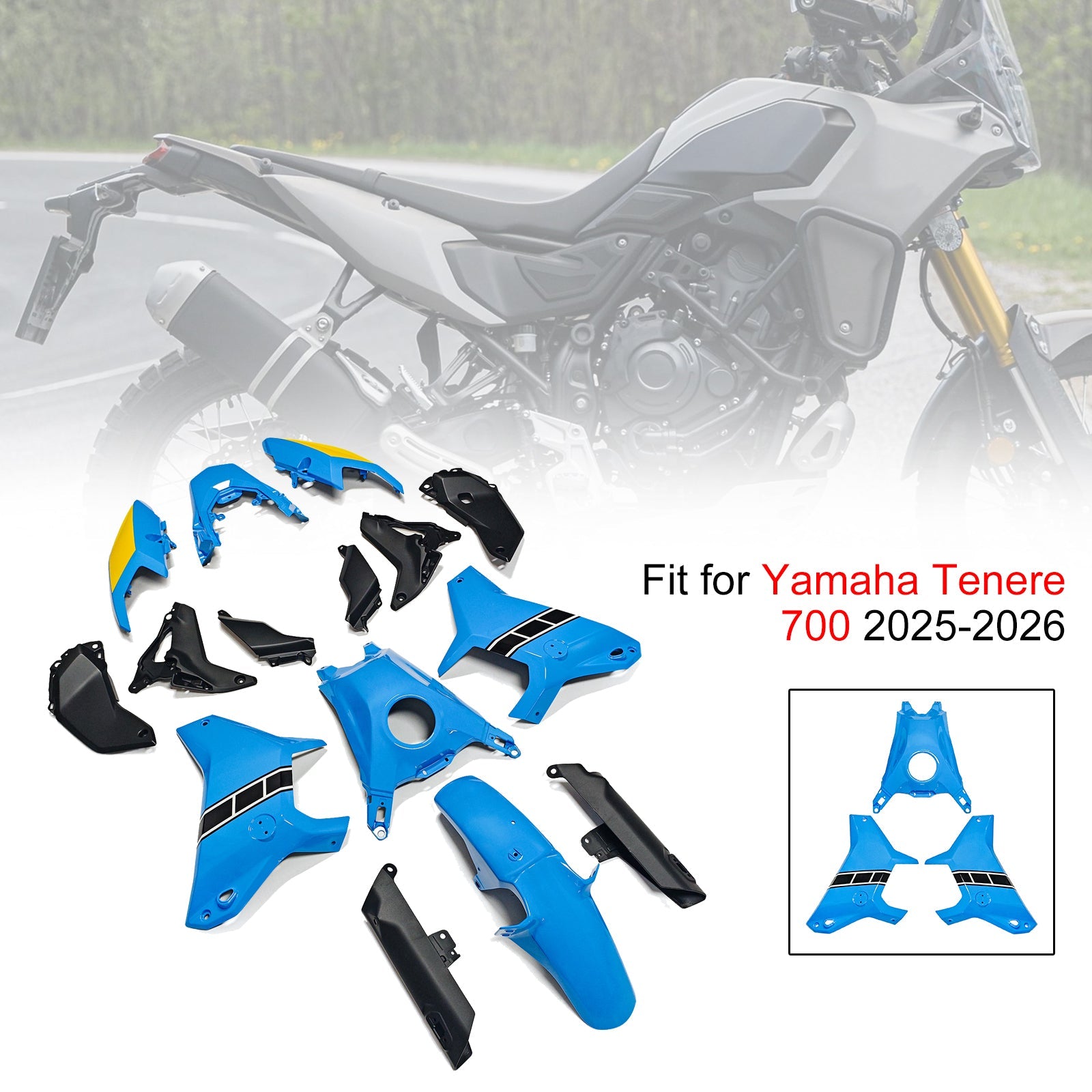 Injection Bodywork Fairing Kit for Yamaha Tenere 700 T700S 2025-2026