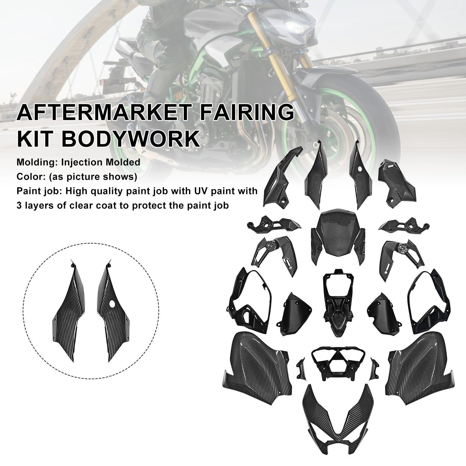 Injection Bodywork Fairing Kit for Kawasaki Z900 2025-2026