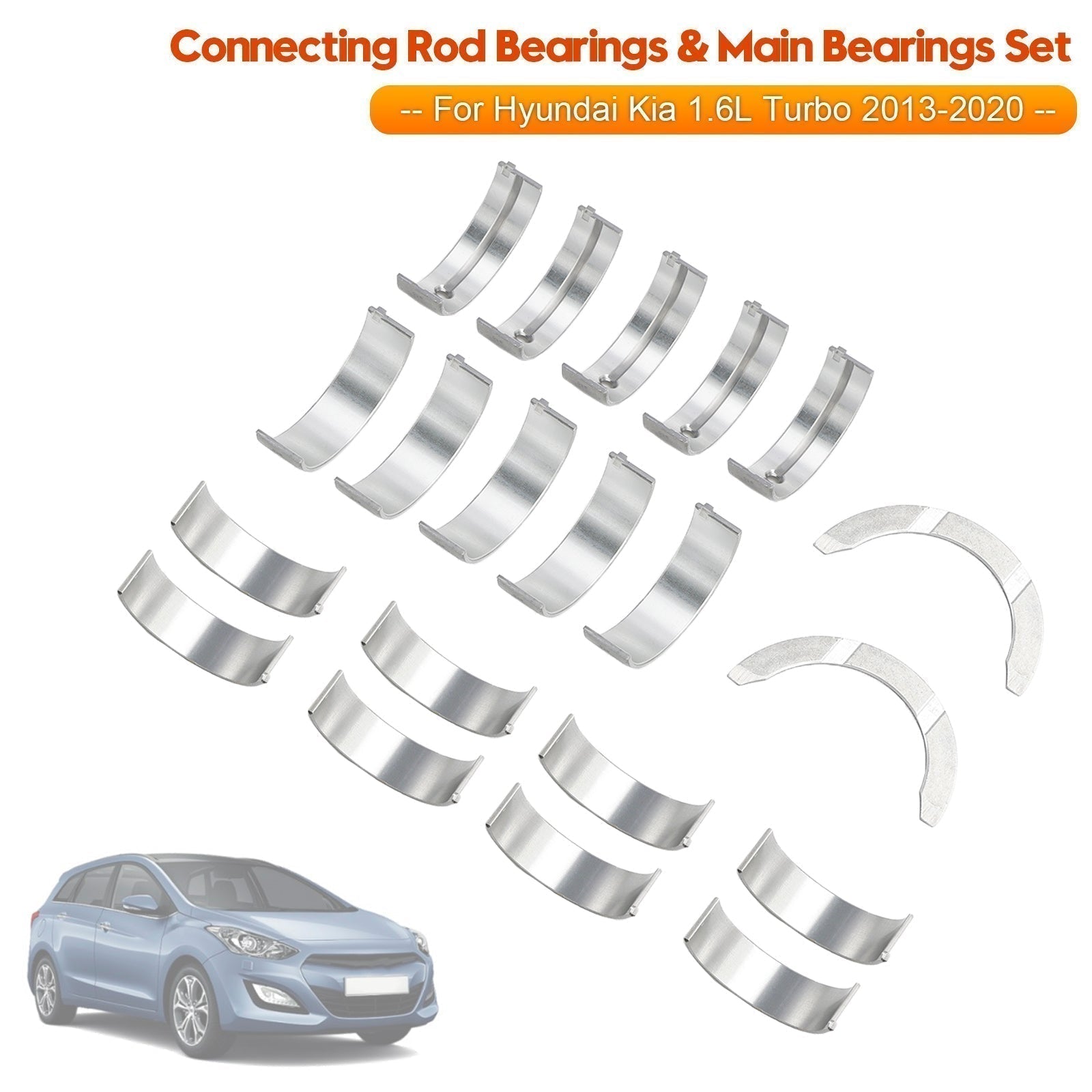 2014-2018 KIA FORTE5 1.6L DOHC L4 TURBO Connecting Rod Bearings & Main Bearings Set 23060-2B701