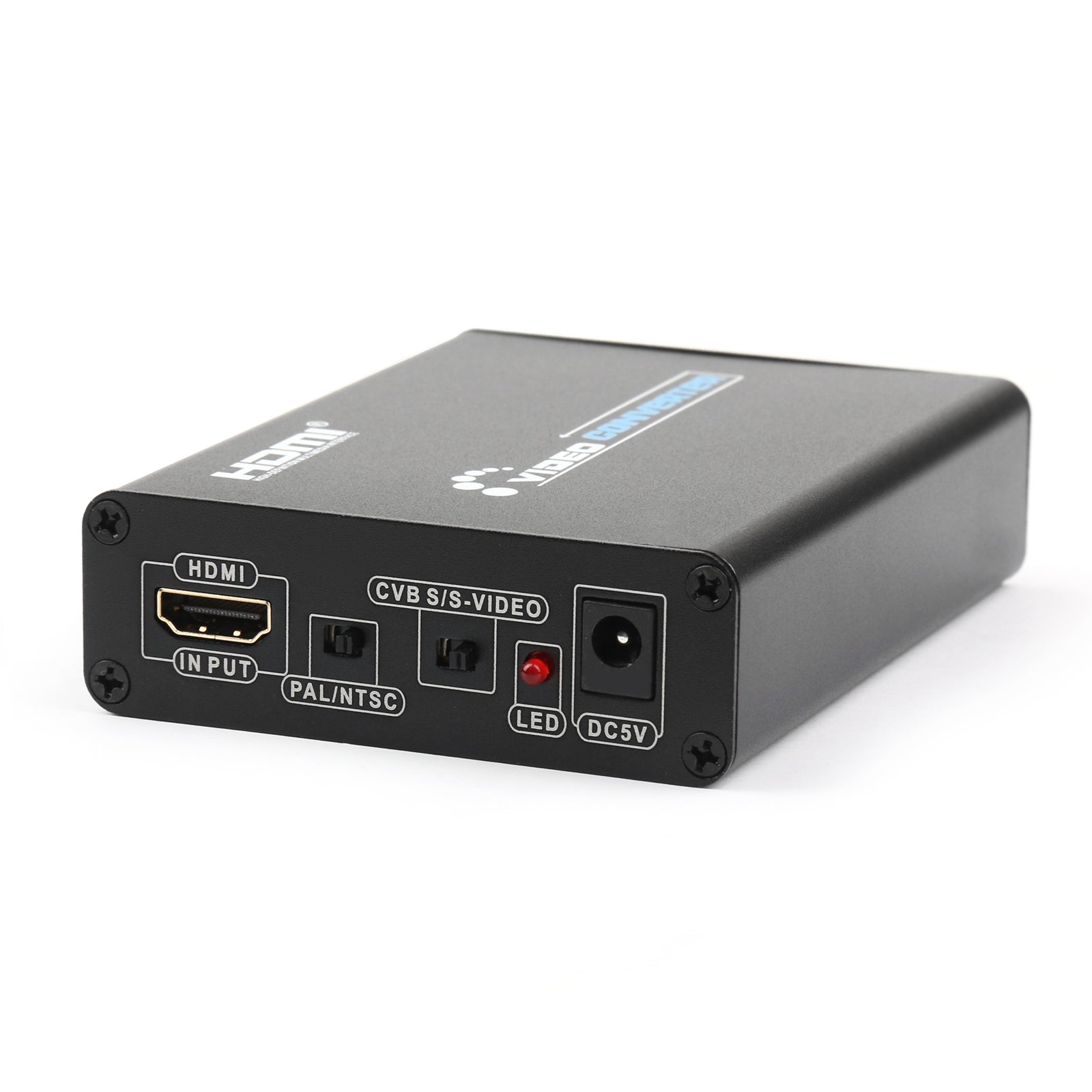 HDMI to 3 RCA AV+S-Video CVBS Composite R/L Audio 1080P Converter UK Plug Power