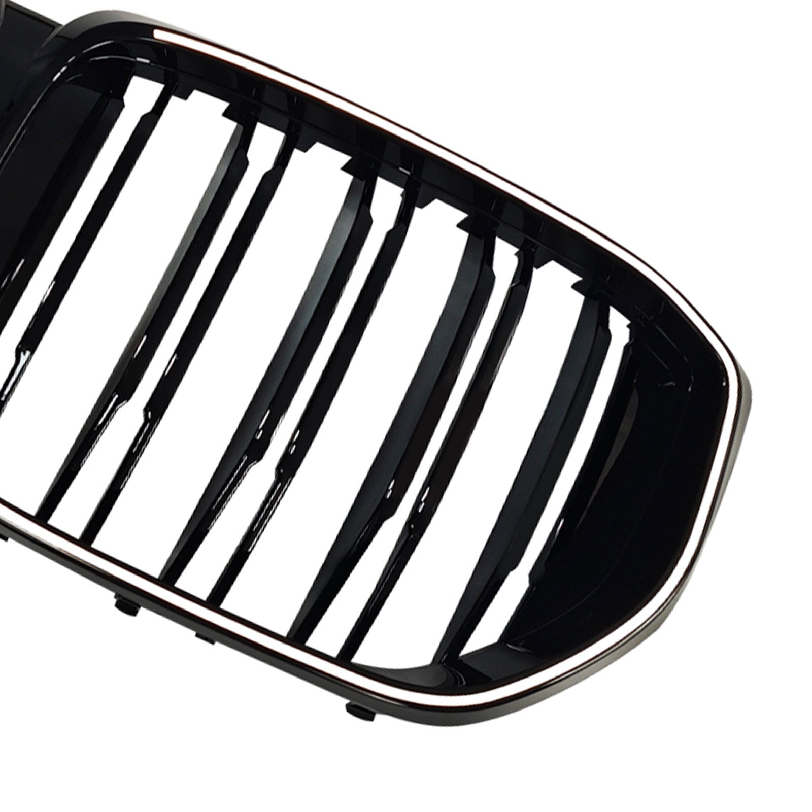 2024+ Fit BMW G05 LCI X5 Double Line W/LED Black Front Bumper Grille Grill