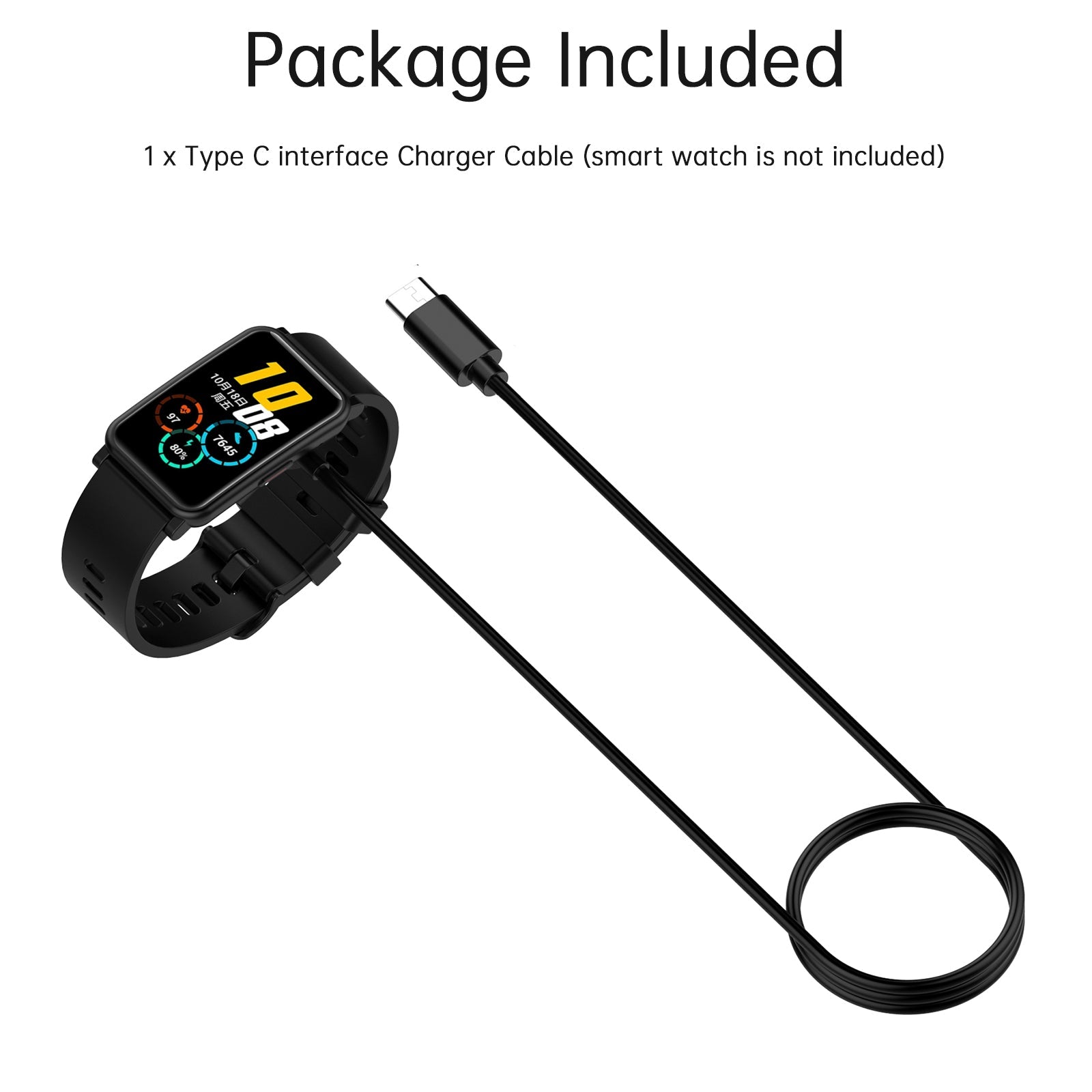 Portable Replacement Charging Cable For Watch Fit3/2/SE/mini Band 10/9/8