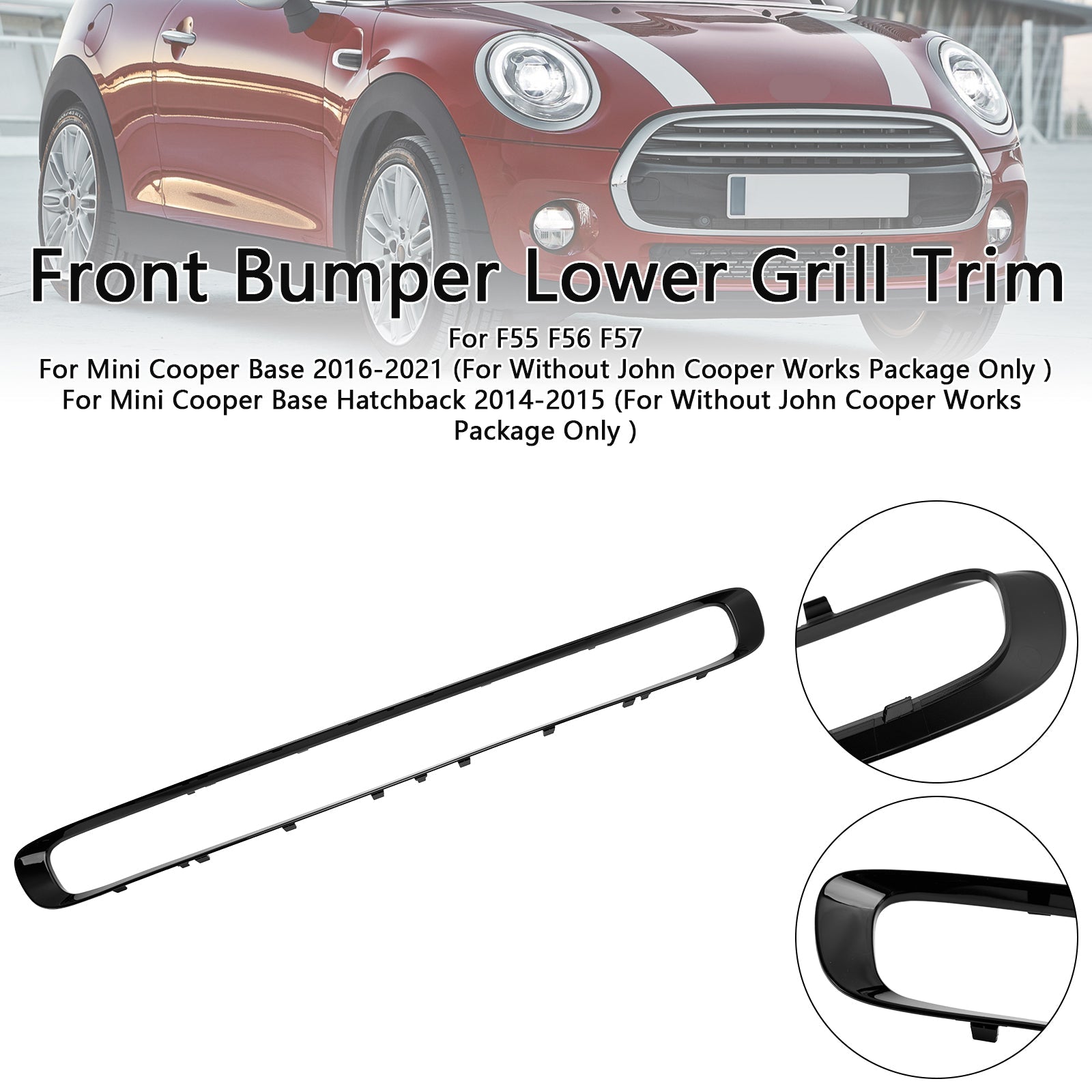 2014-2015 Mini Cooper Base Hatchback Front Bumper Lower Grill Trim 51117355238 MC1044103
