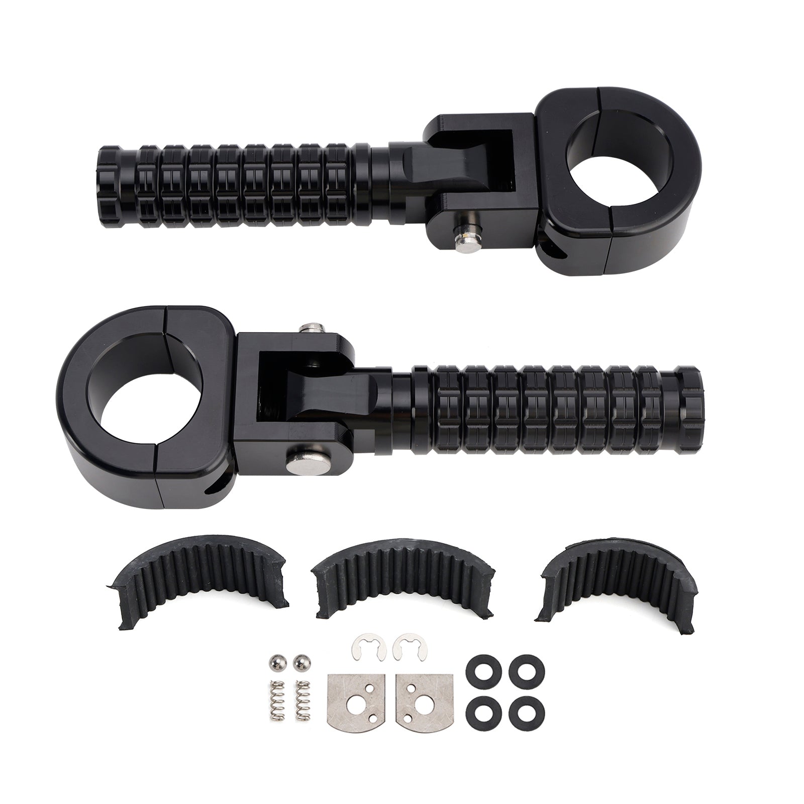 Universal Front Footrests Foot Pegs fit for motorcycle with 1.25" bars
