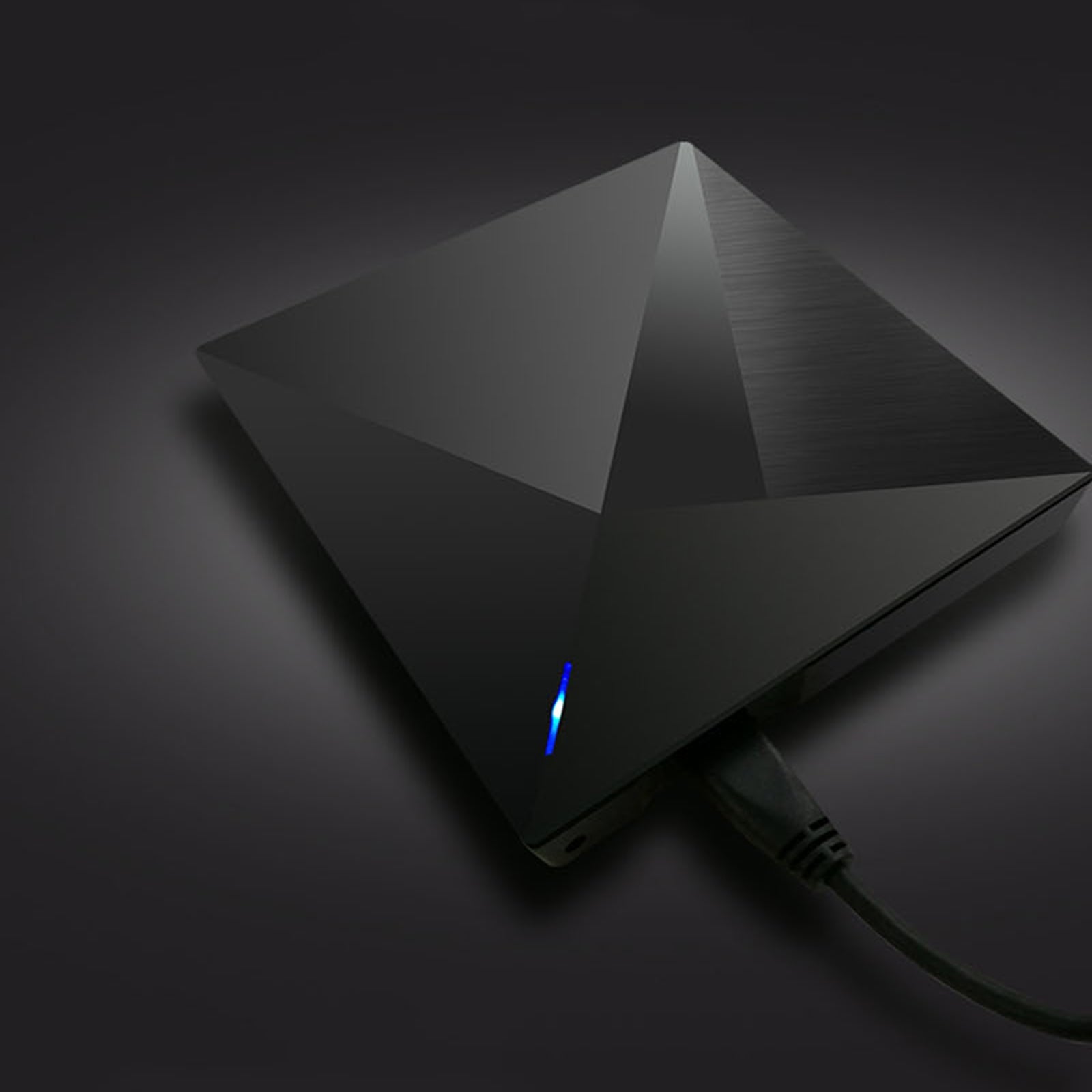 Ultra-Thin Dvd Rw Cd External Optical Drive Portable Type-C Usb Laptop Pc Blk