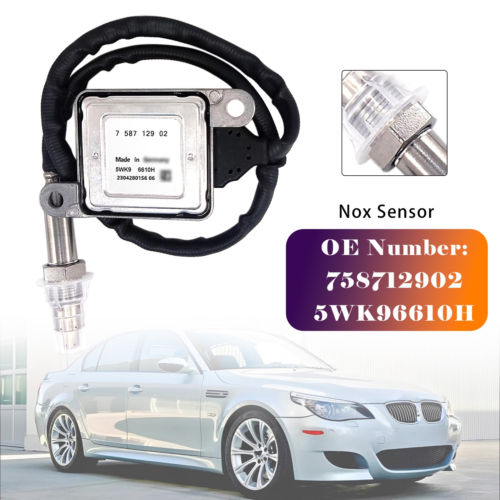 Nox Sensor 758712902 5WK96610H For BMW E90 E91 E93 E60 E61 E63 E64 325i 330i 525i 530i 630i