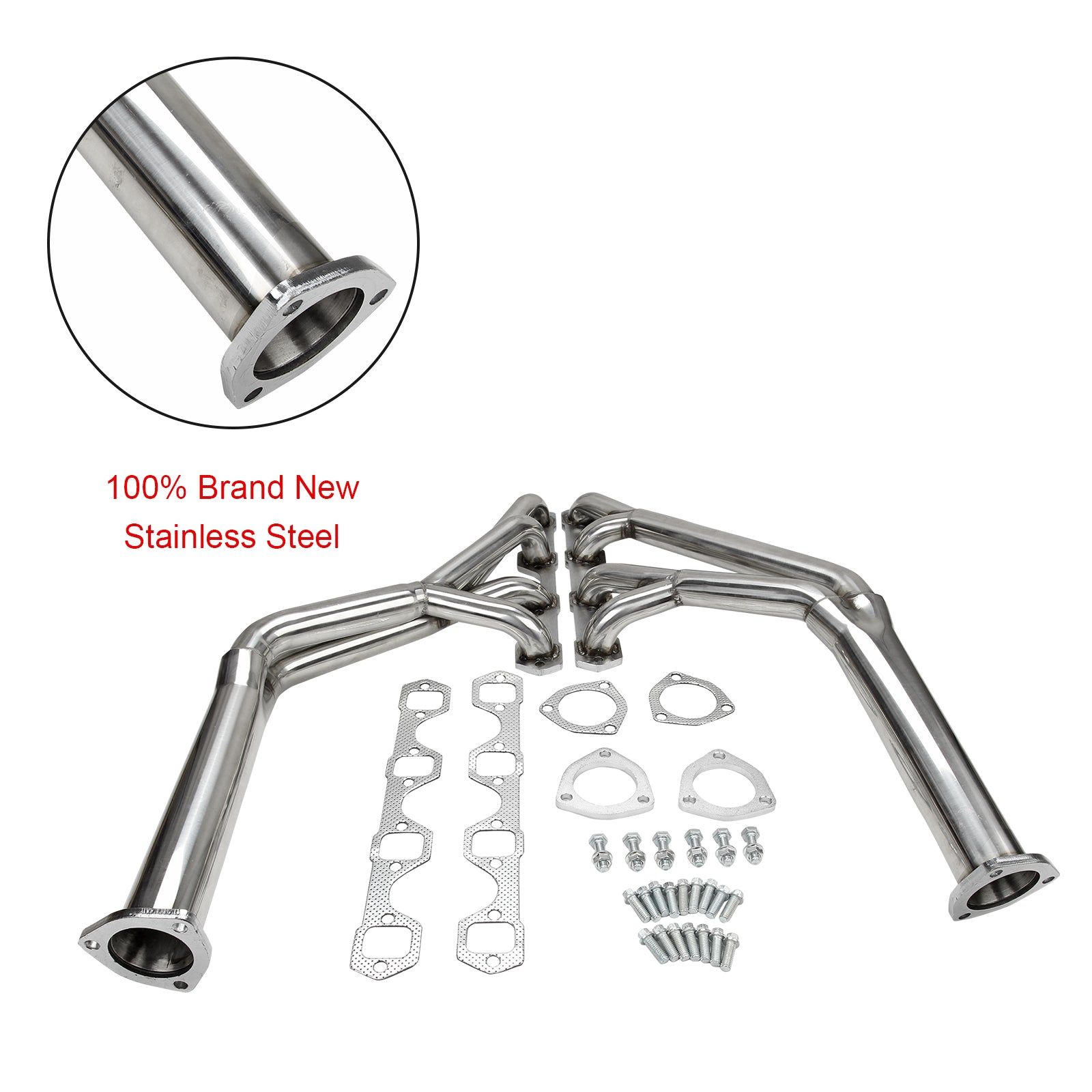 1964-1970 Ford Mustang 260/289/302/351W V8 Manifold Header V8 Tri-y Header Stainless Steel Generic