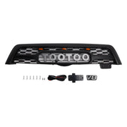 Matte Black Front Bumper Grill Grille Fit Toyota Sequoia 2005-2007 W/ Led Light