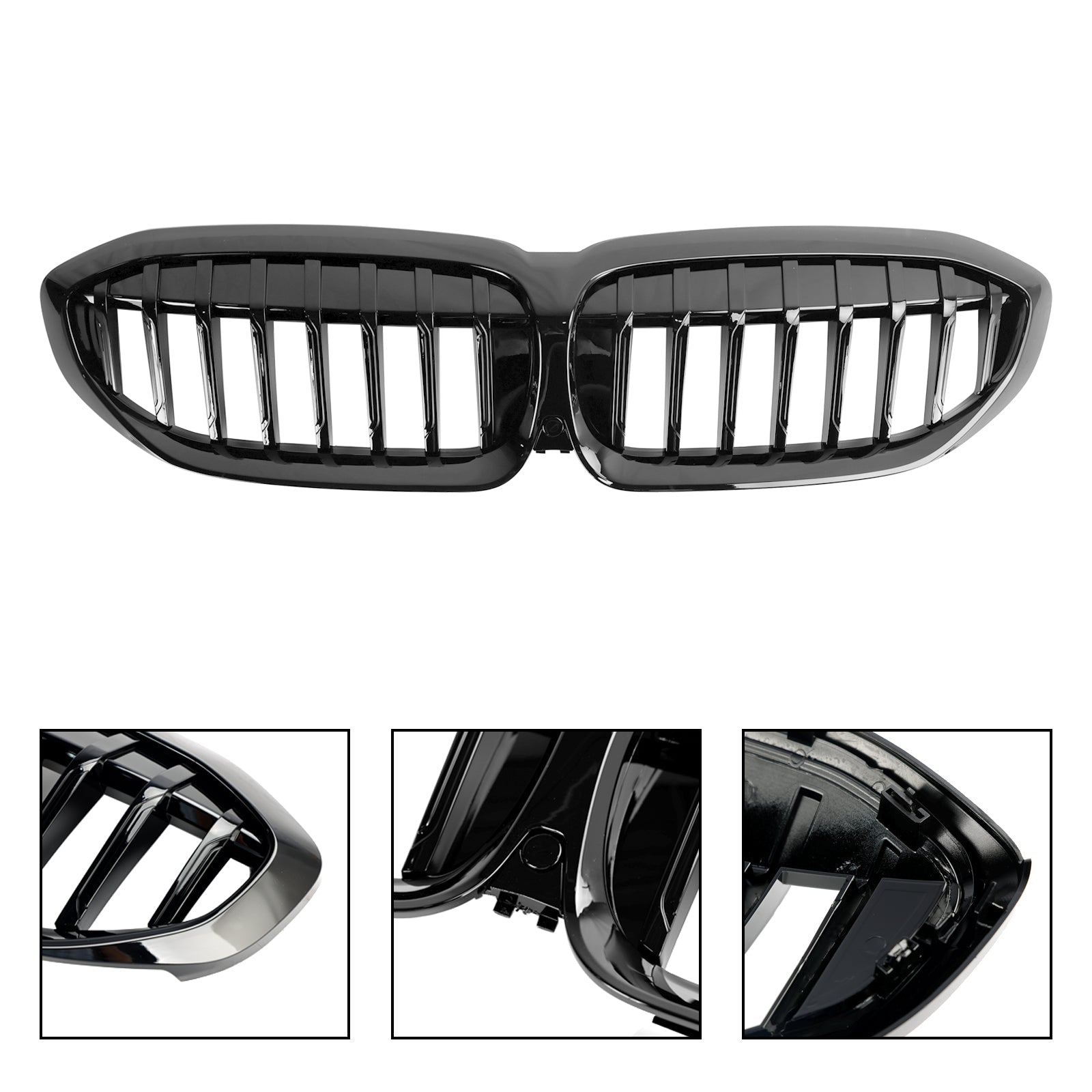 2019-2022 BMW 3 Series G20 G28 Gloss Black Kidney Grille Grill 51138072085