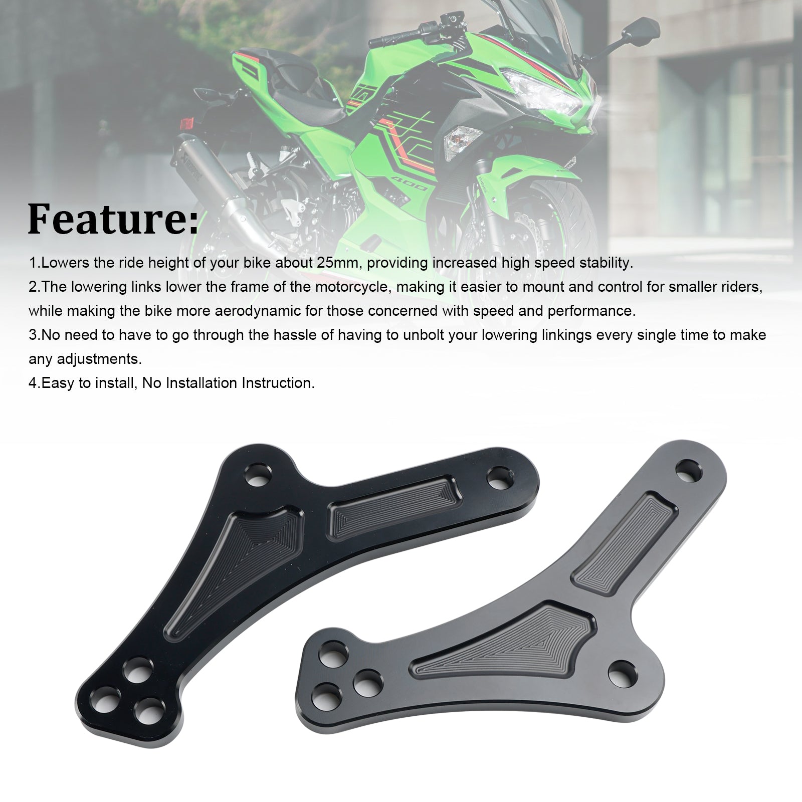 2023-2024 kawasaki ZX-25R ZX-4R Adjustable Lower Suspension Links