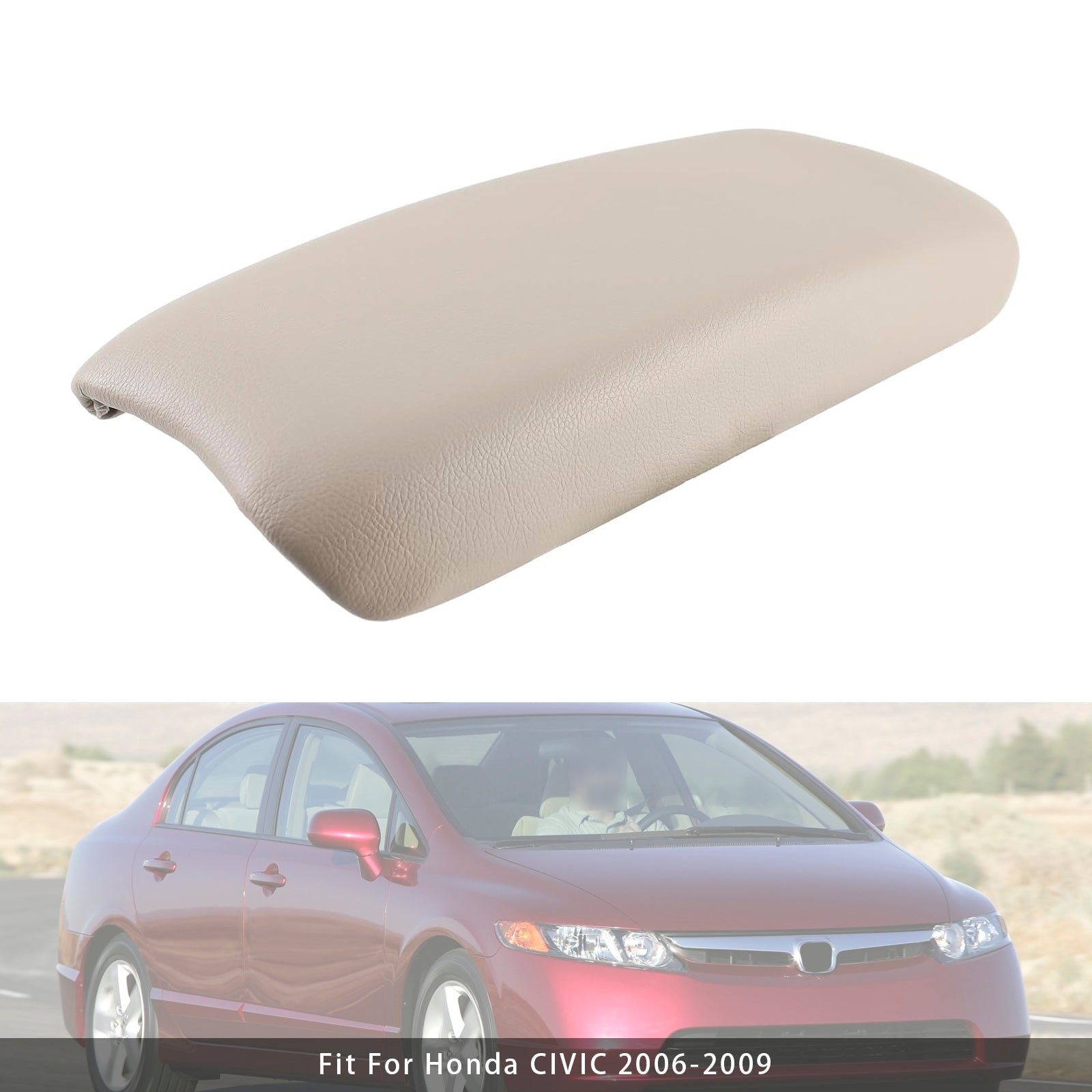 2006-2009 Honda CIVIC Beige Leather Armrest Centre Console Lid
