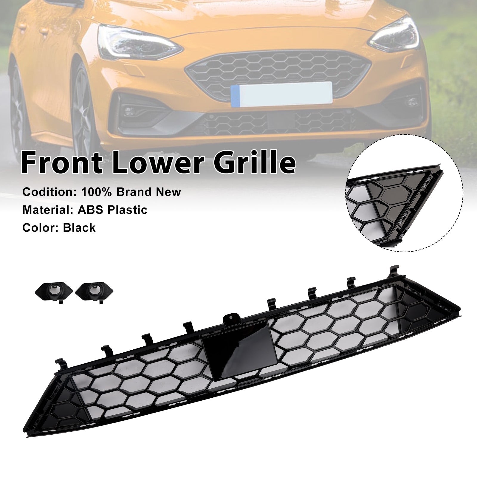 2018-2021 Ford Focus MK4 ST Front Bumper Lower Grille JX7B-17K945-TD 2543370