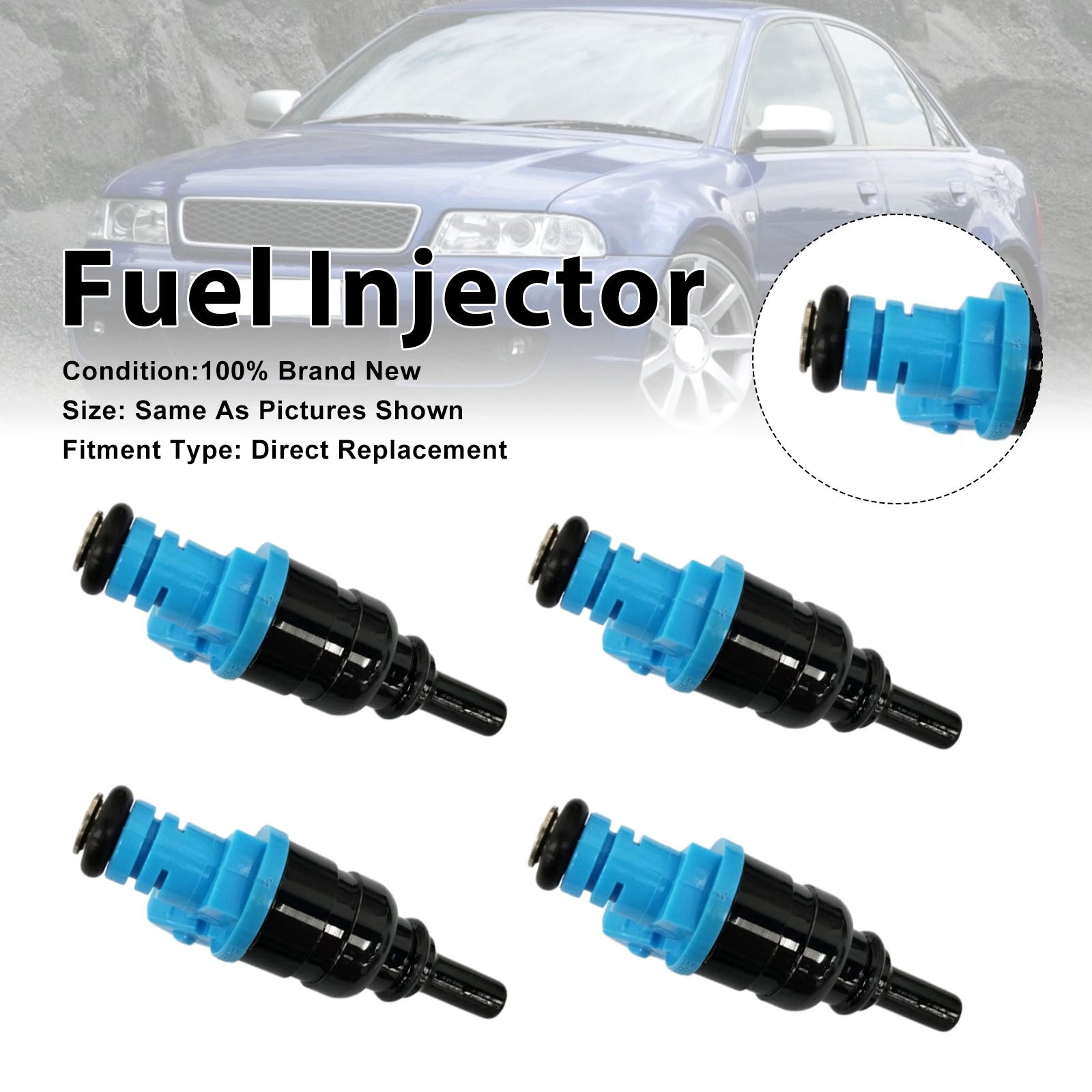 4Pcs Fuel Injector For Audi A4 1.6L 94-08 1.8 quattro 1995-2000 058133551F