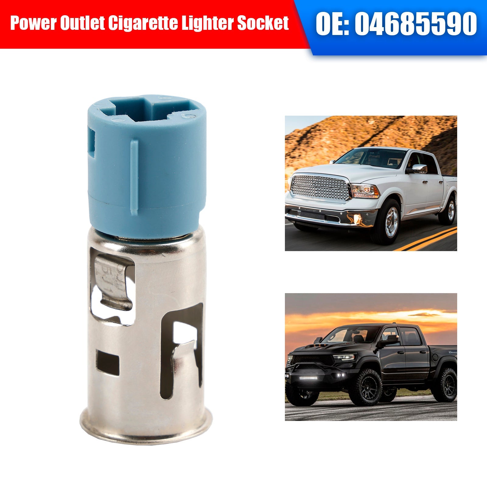 Power Outlet Cigarette Lighter Socket 04685590 for Dodge Ram Chrysler 300 200