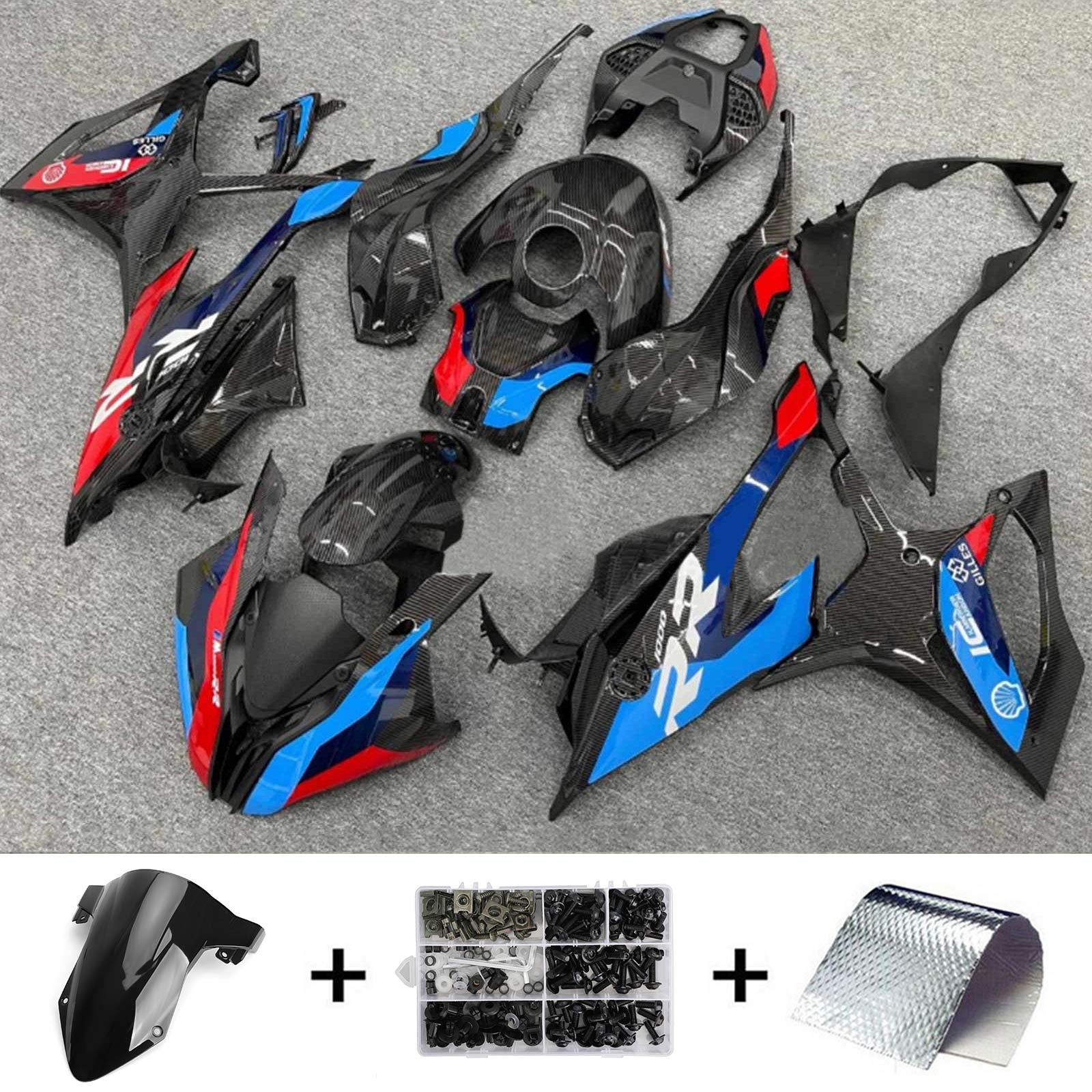 2019-2022 BMW M1000RR S1000RR Amotopart Injection Fairing Kit Bodywork Plastic ABS #129