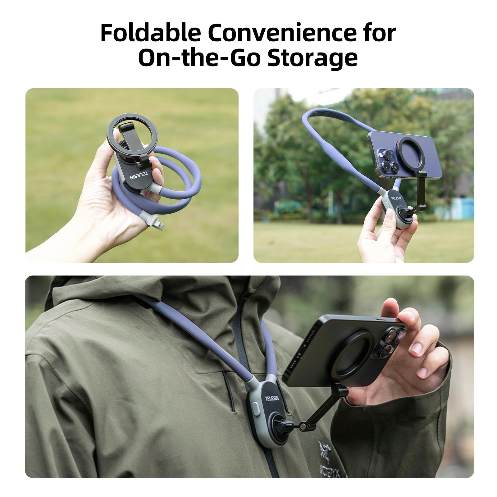 Magsafe Mobile Phone Magnetic Neck Halter Bracket Quick Release Shock Absorption