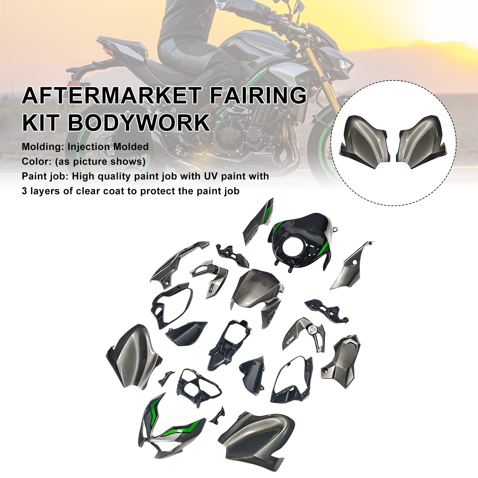 Injection Bodywork Fairing Kit for Kawasaki Z900 2025-2026