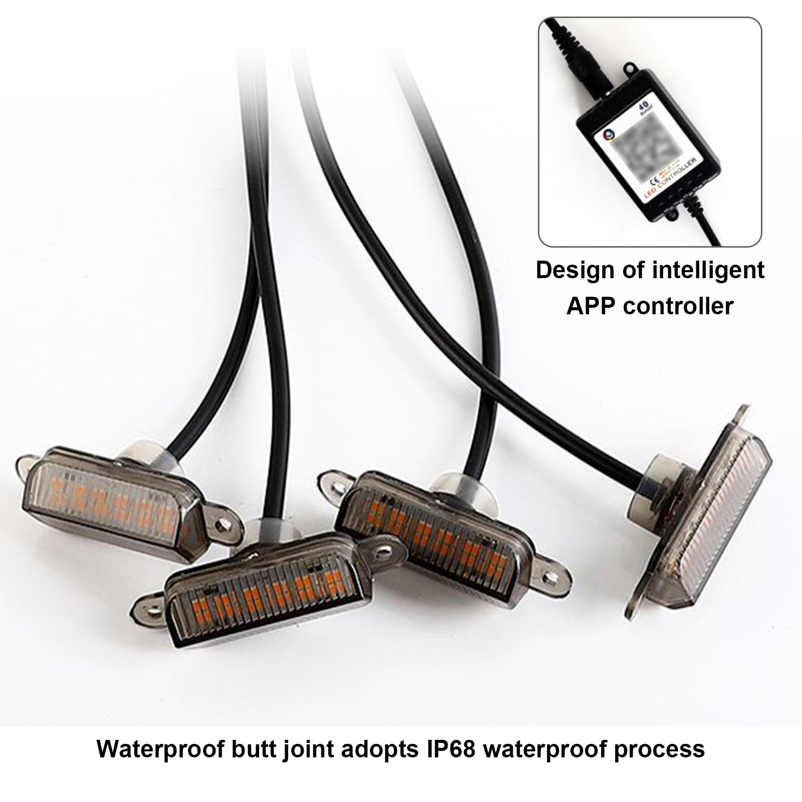 5Pcs Front Grille LED Lighting RGB With APP Controller For SUV off-road vehicles