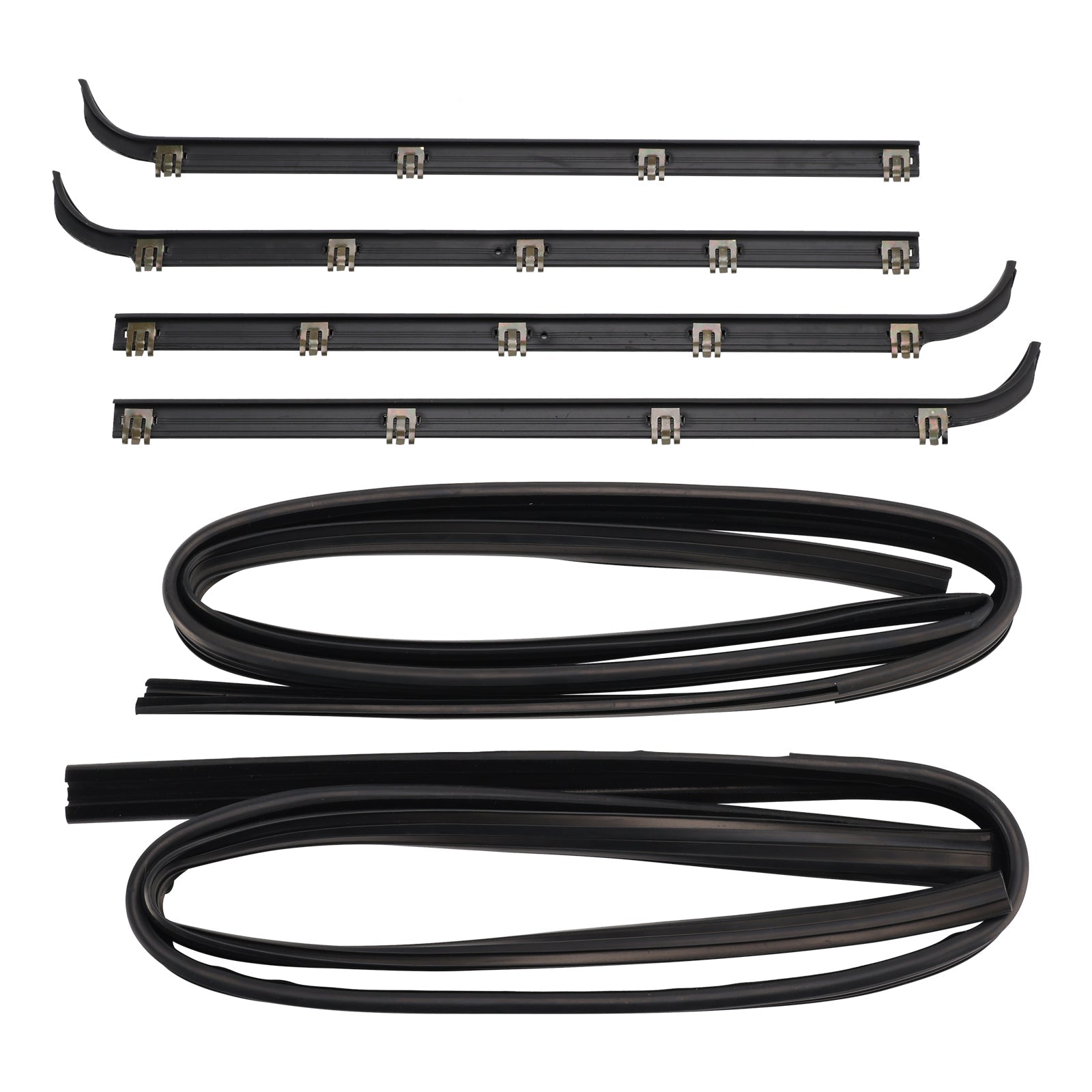 1997 Ford F150 Truck with Old Body Style Front Window Sweep 4PCS Door Window Seal Belt Weatherstrip+2PCS Seal Kit