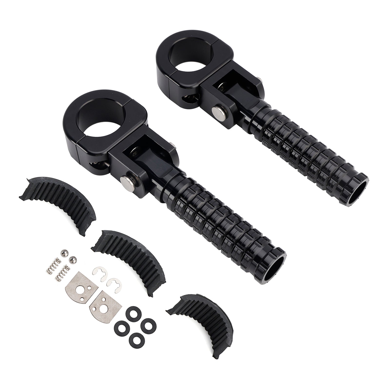 Universal Front Footrests Foot Pegs fit for motorcycle with 1.25" bars