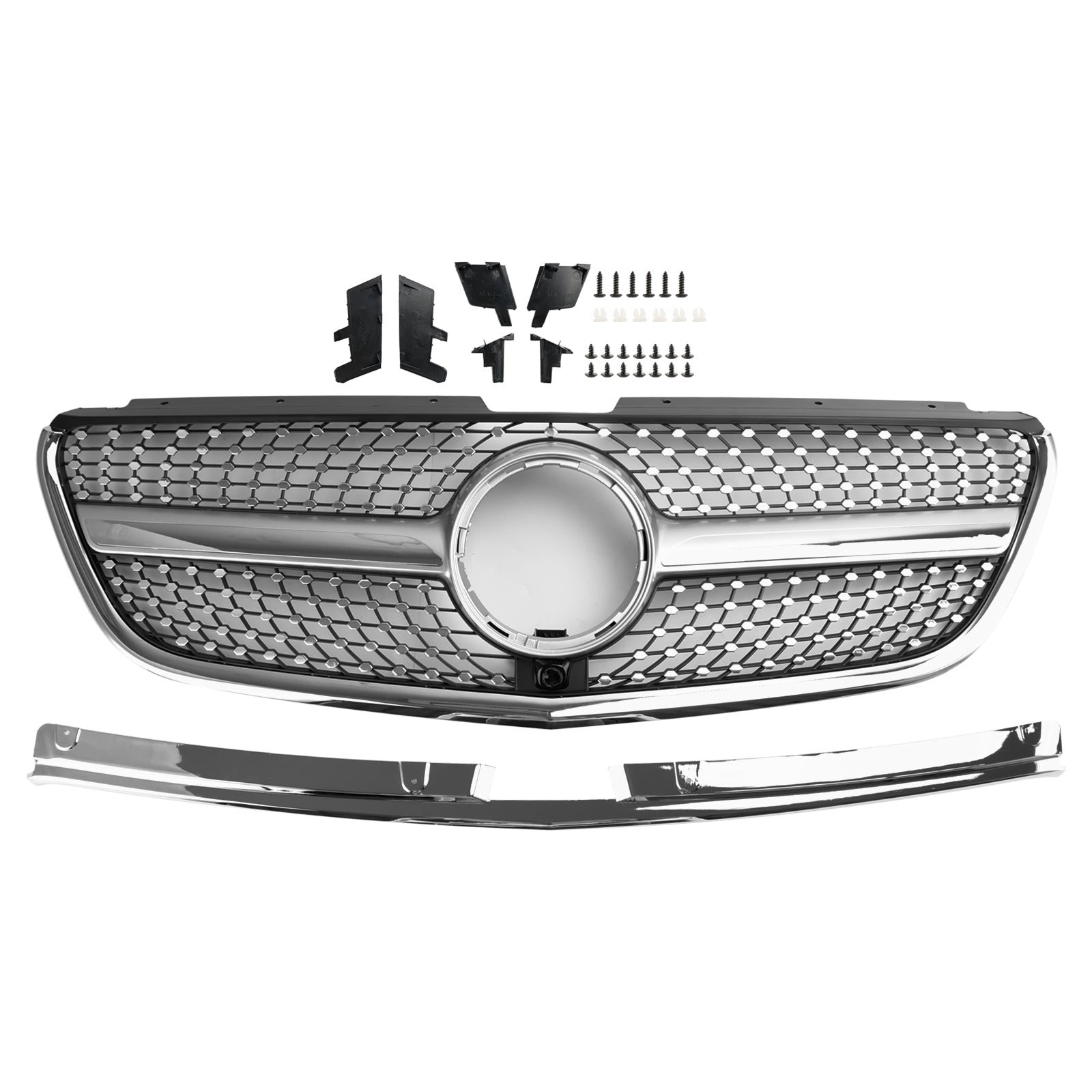2015 2016 2017 2018 2019 Vito W447 Mercedes GT Stlye Diamond Front Bumper Grill Grille