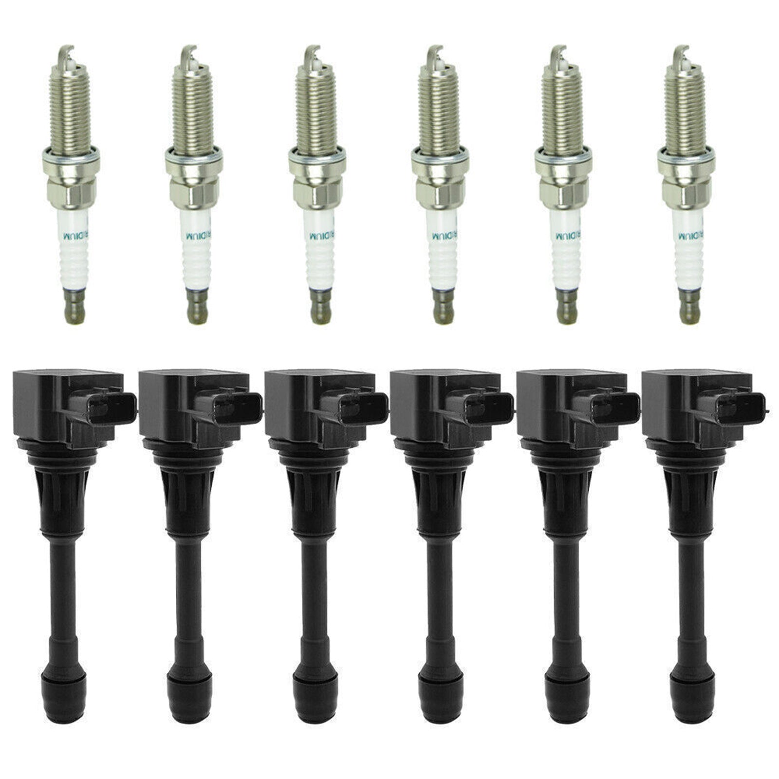 2012-2013 Infiniti M35h 3.5L V6 6 Ignition coil+6 Spark Plug UF550 2-50150 C1670,2-50150 Generic