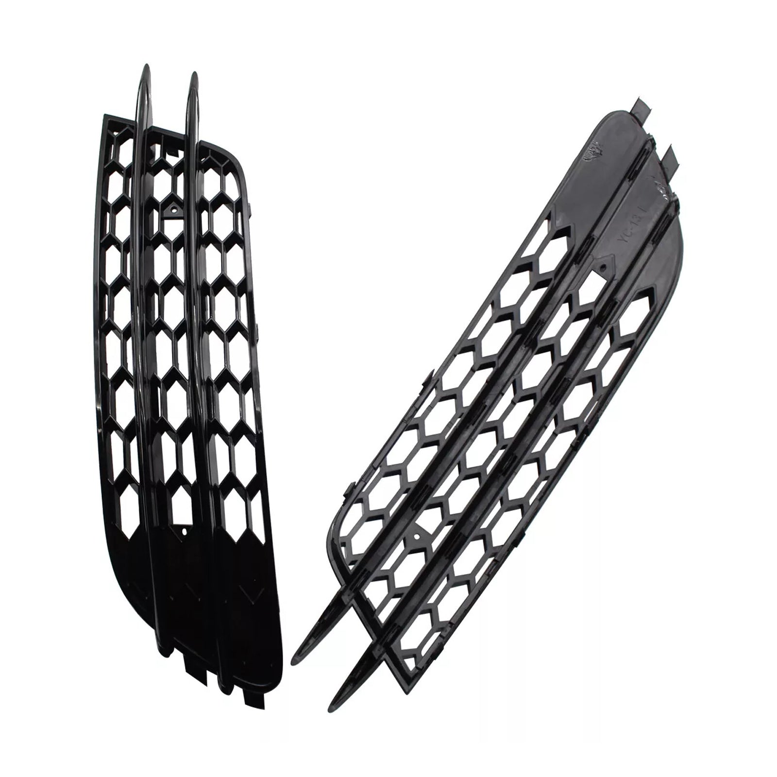 2012-2015 Audi A4 C7 Front Bumper Honeycomb Fog Grille Cover Black