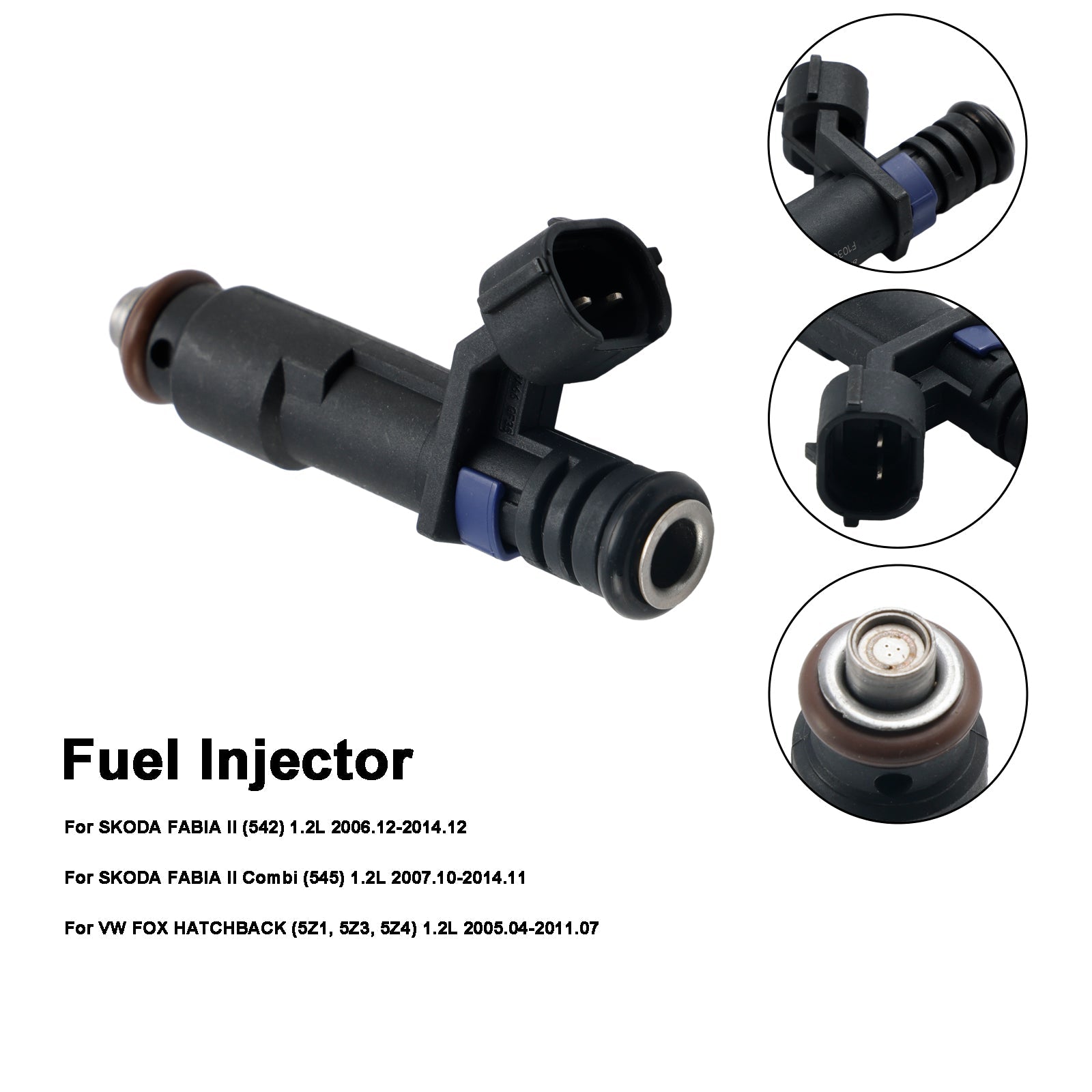 2005.04-2011.07 VW FOX HATCHBACK (5Z1, 5Z3, 5Z4) 1.2L Fuel Injector 03D906031G Generic