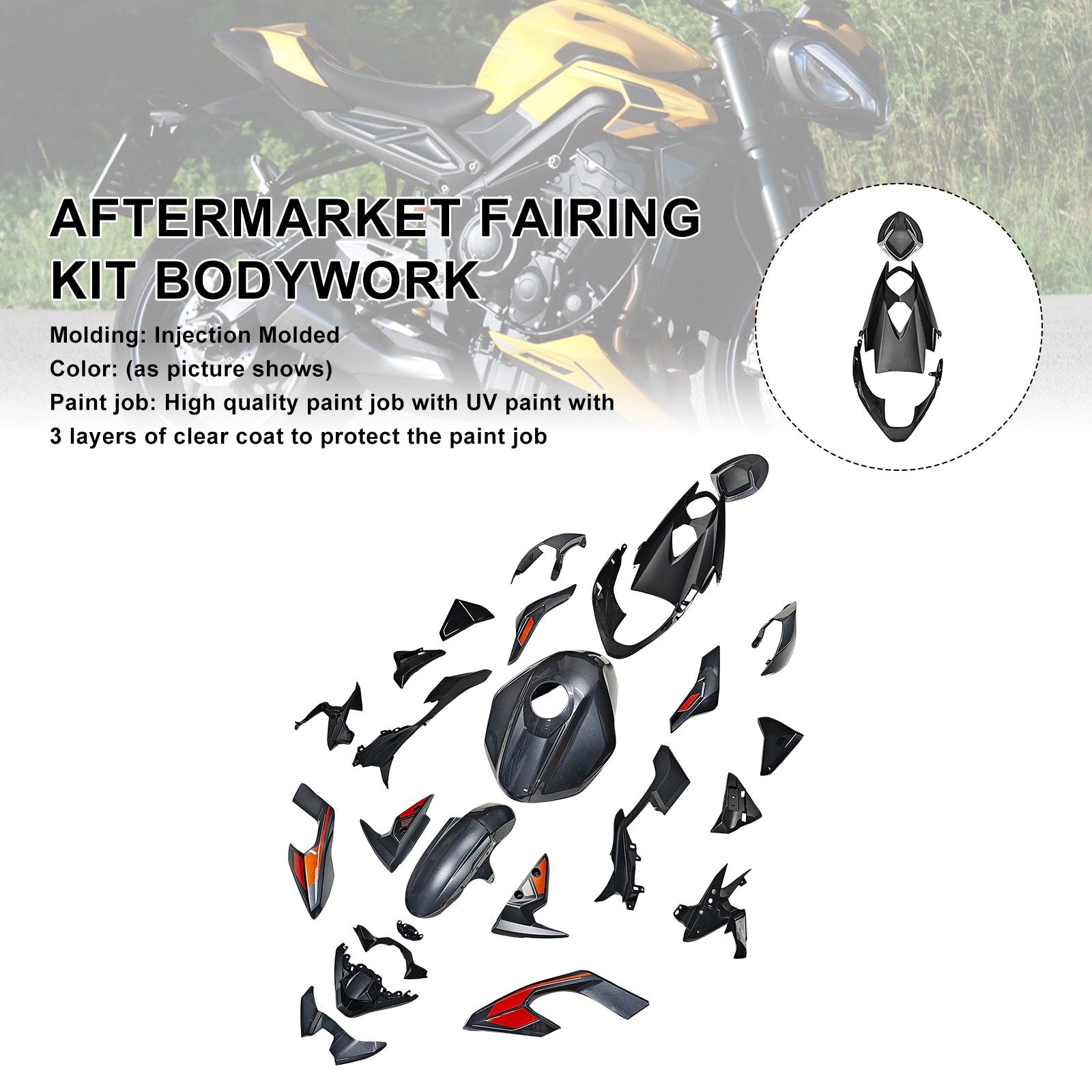 Injection Bodywork Fairing Kit for Street Triple 765 R/RS 2023-2025