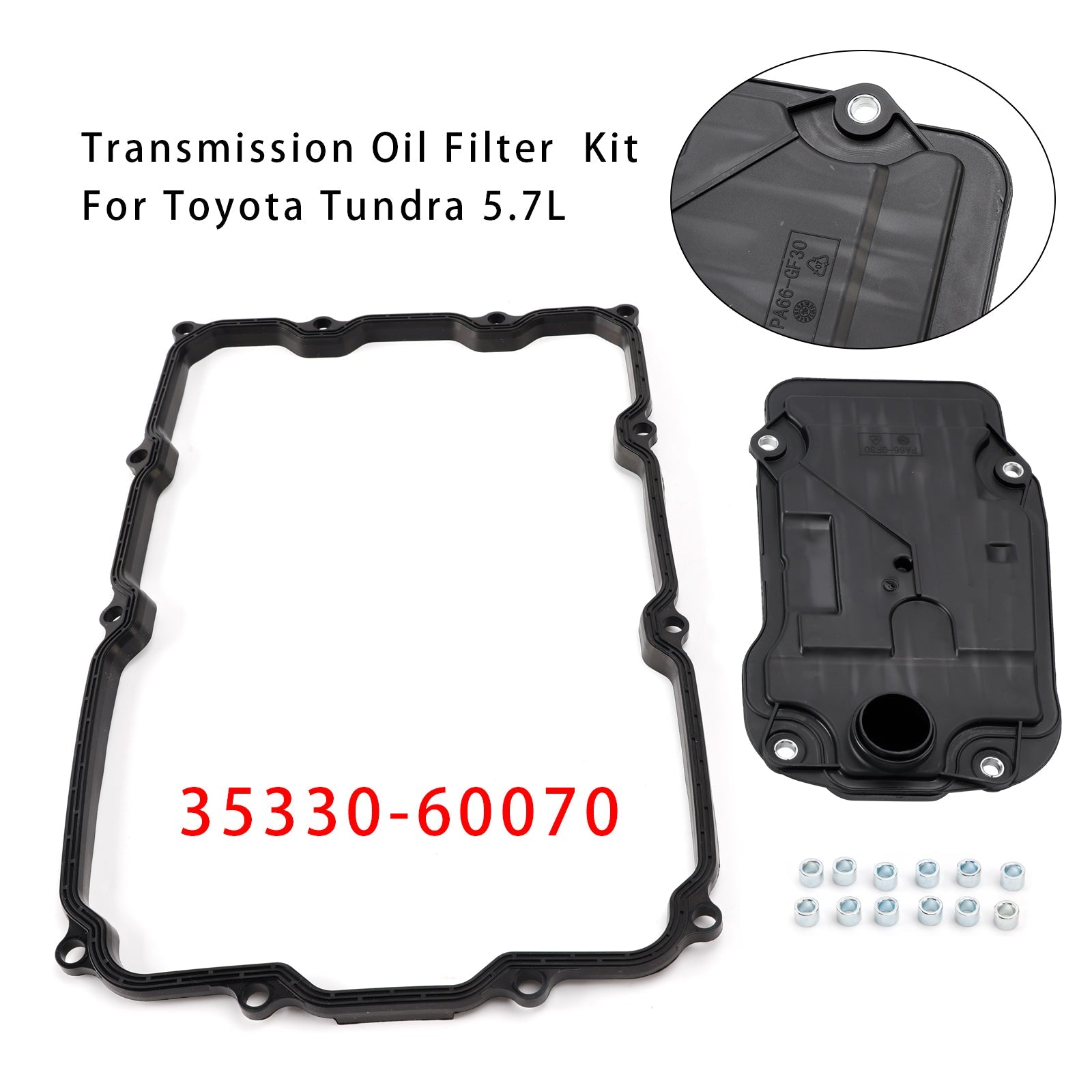 Toyota Tundra 5.7L Transmission Oil Filter Strainer W/ O-Ring & Gasket 35168-34020 35330-60070 90301-31014