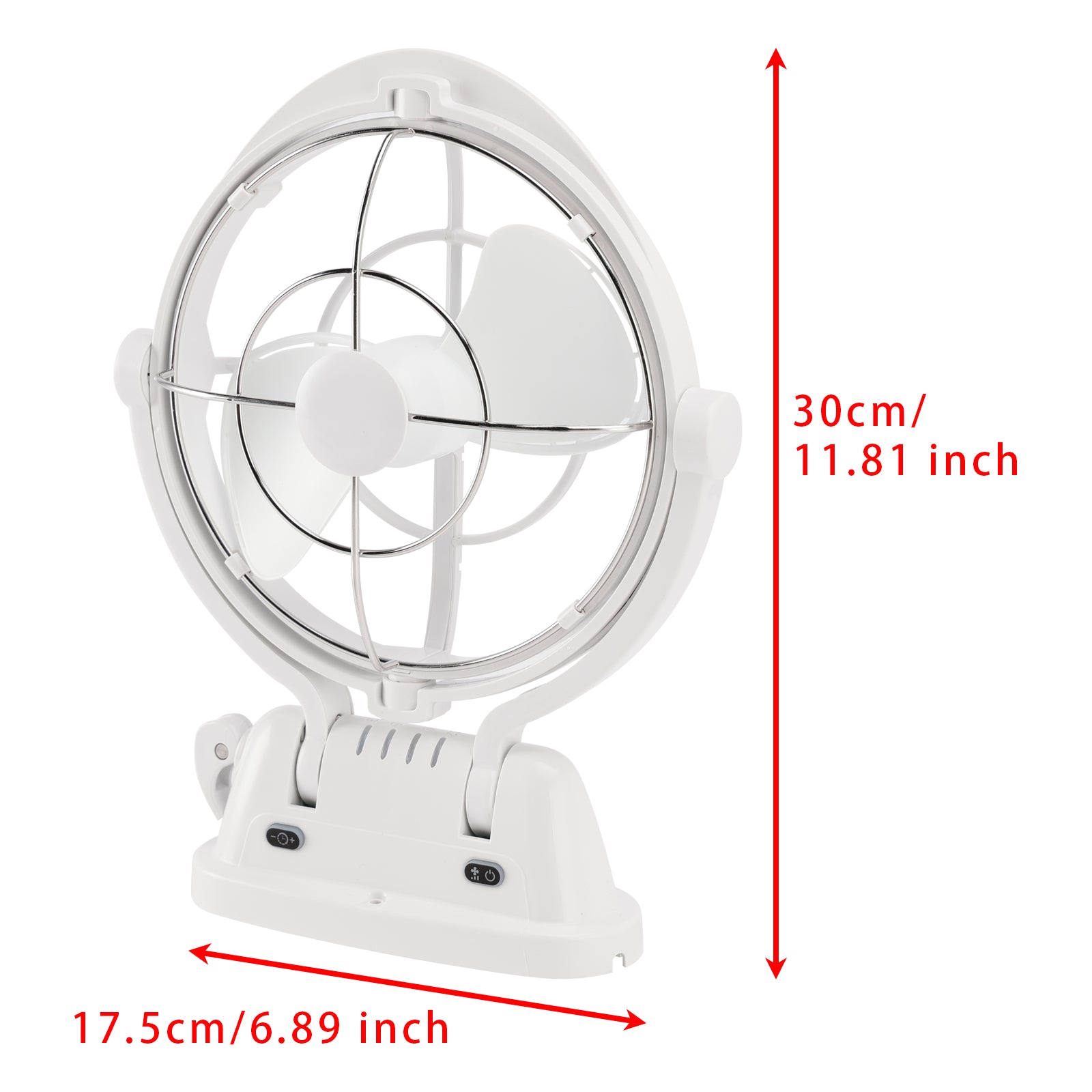 12V/24V Auto-Sensing Low-Power Draw Fan For Boats and RV White