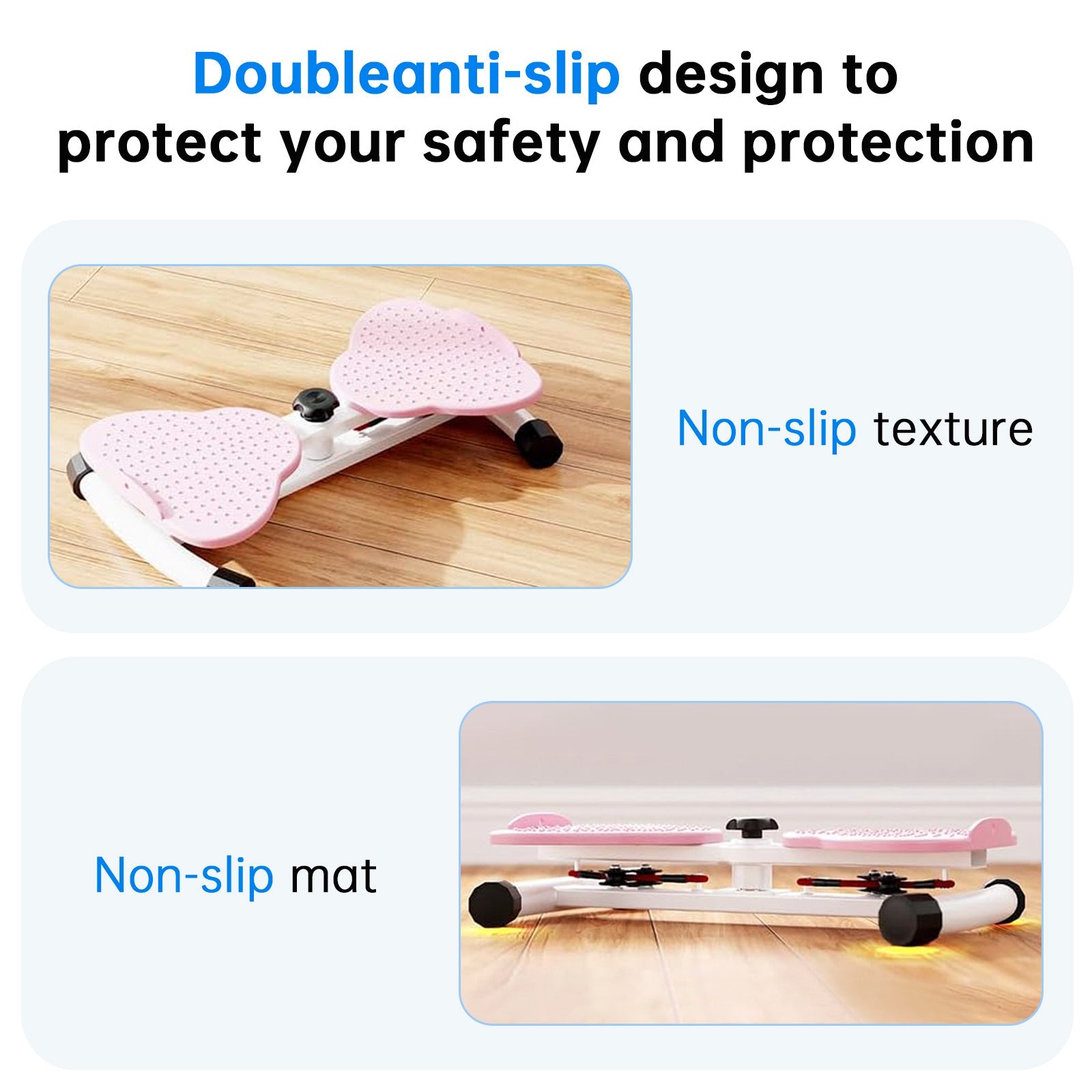 Waist Twisting Machine Fitness Tool Ab Twister Board 150kg Capacity & 20dB Ultra-Quiet Anti-Slip Home Gym Workout Equipment for Women Belly Fat Pink/Blue