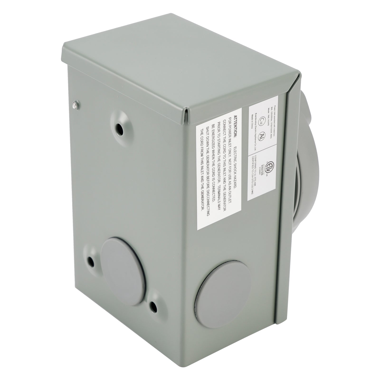 30Amp RV Generator Inlet Box NEMA SS2-50P Power Inlet Box 125/250V