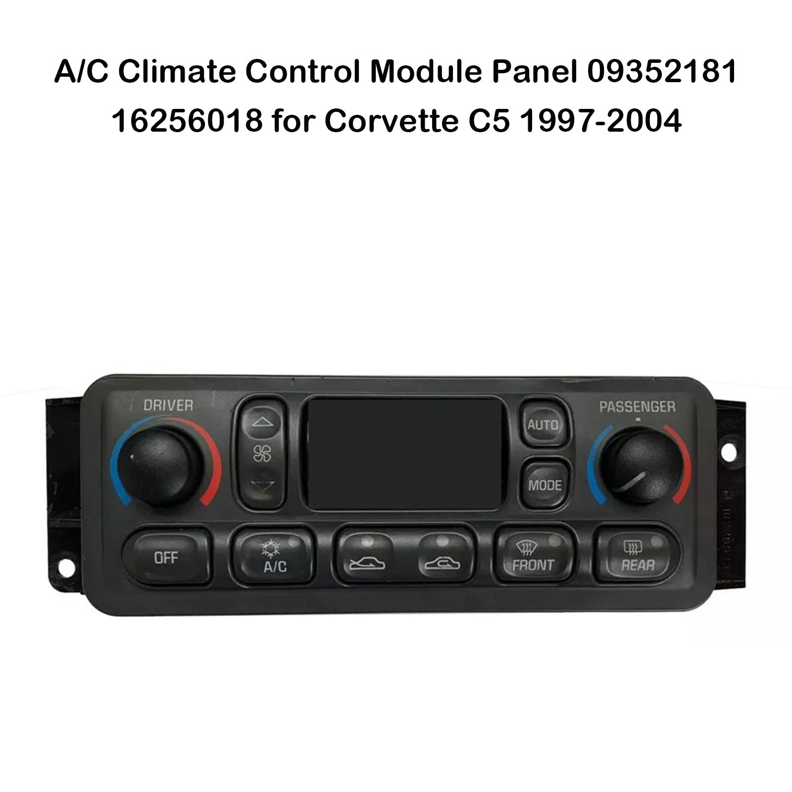 1997-2004 Chevrolet Corvette C5 Corvette A/C Climate Control Module Panel 09352181 16256018